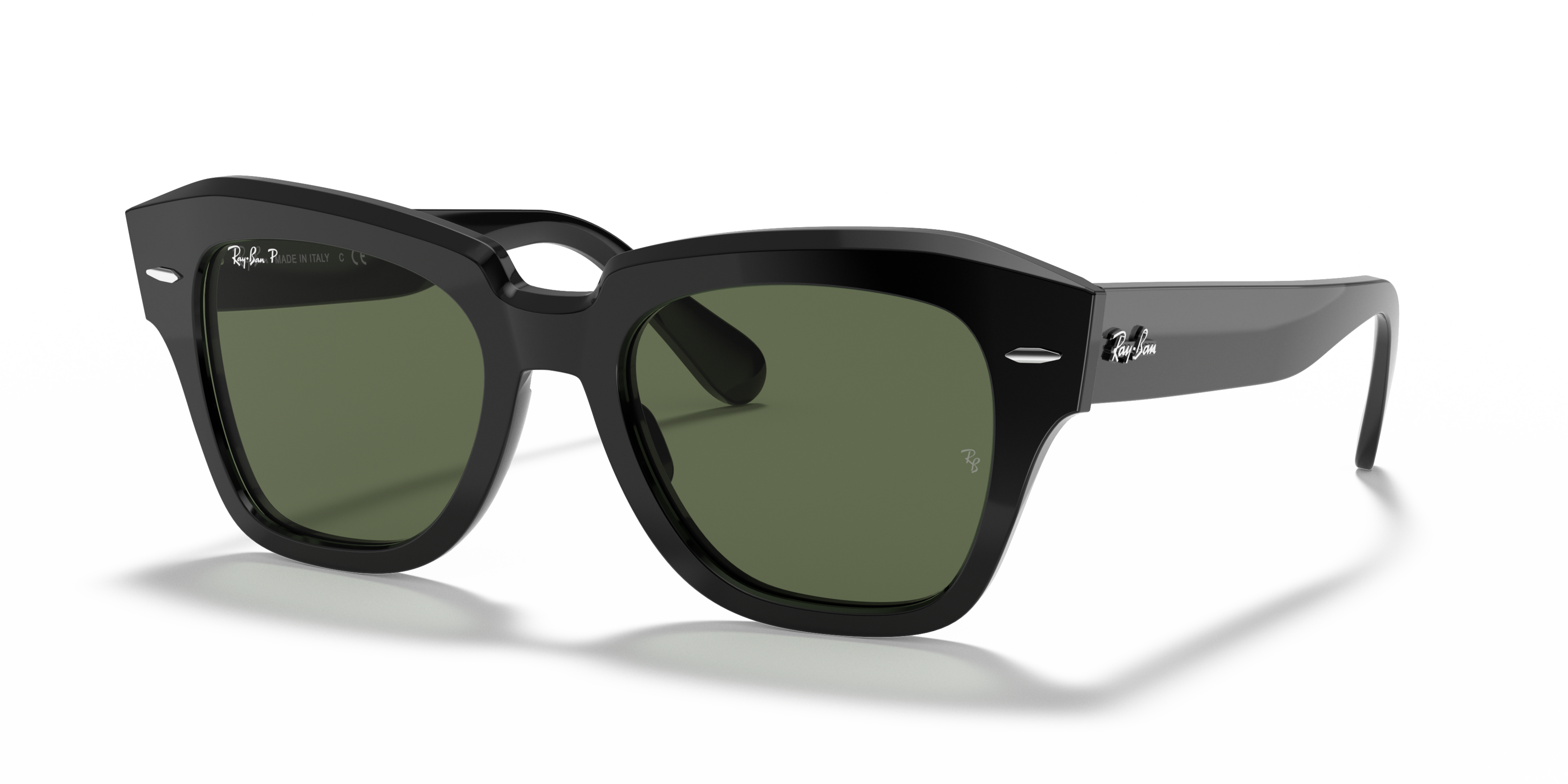 Angle_Left01 Ray-Ban RB 2186 (901/58) Sunglasses Green / Black