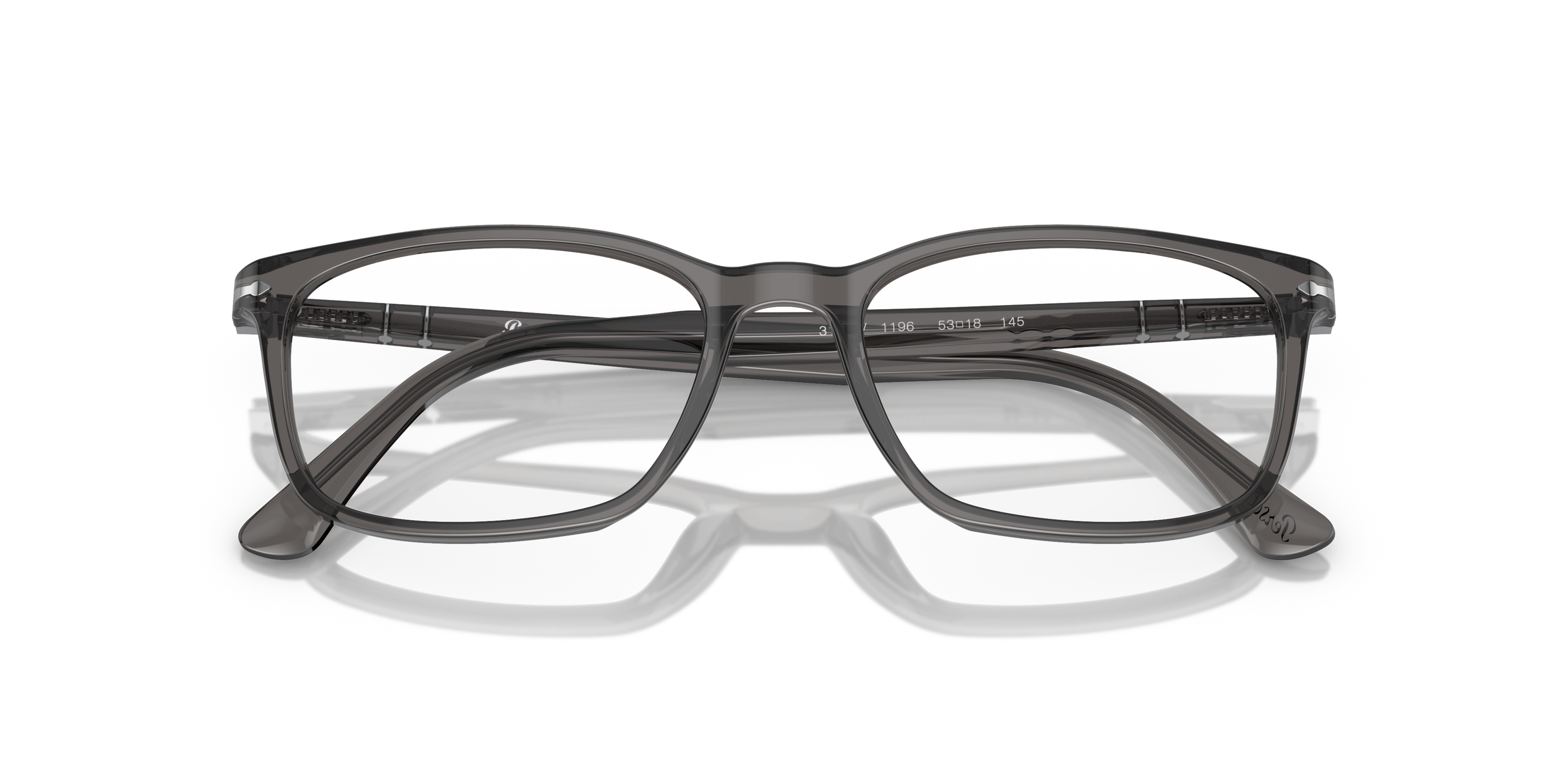 Folded Persol PO 3189V Glasses Transparent / Black