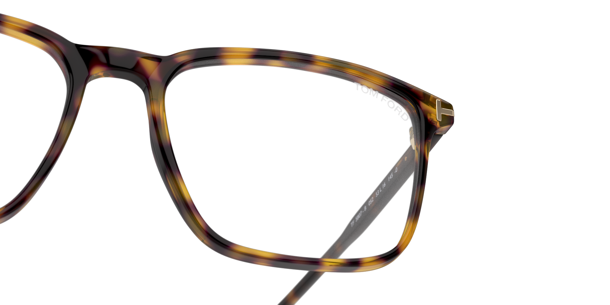 Detail01 Tom Ford TF5607-B 52 Glasögonbåge Sköldpaddsfärgad