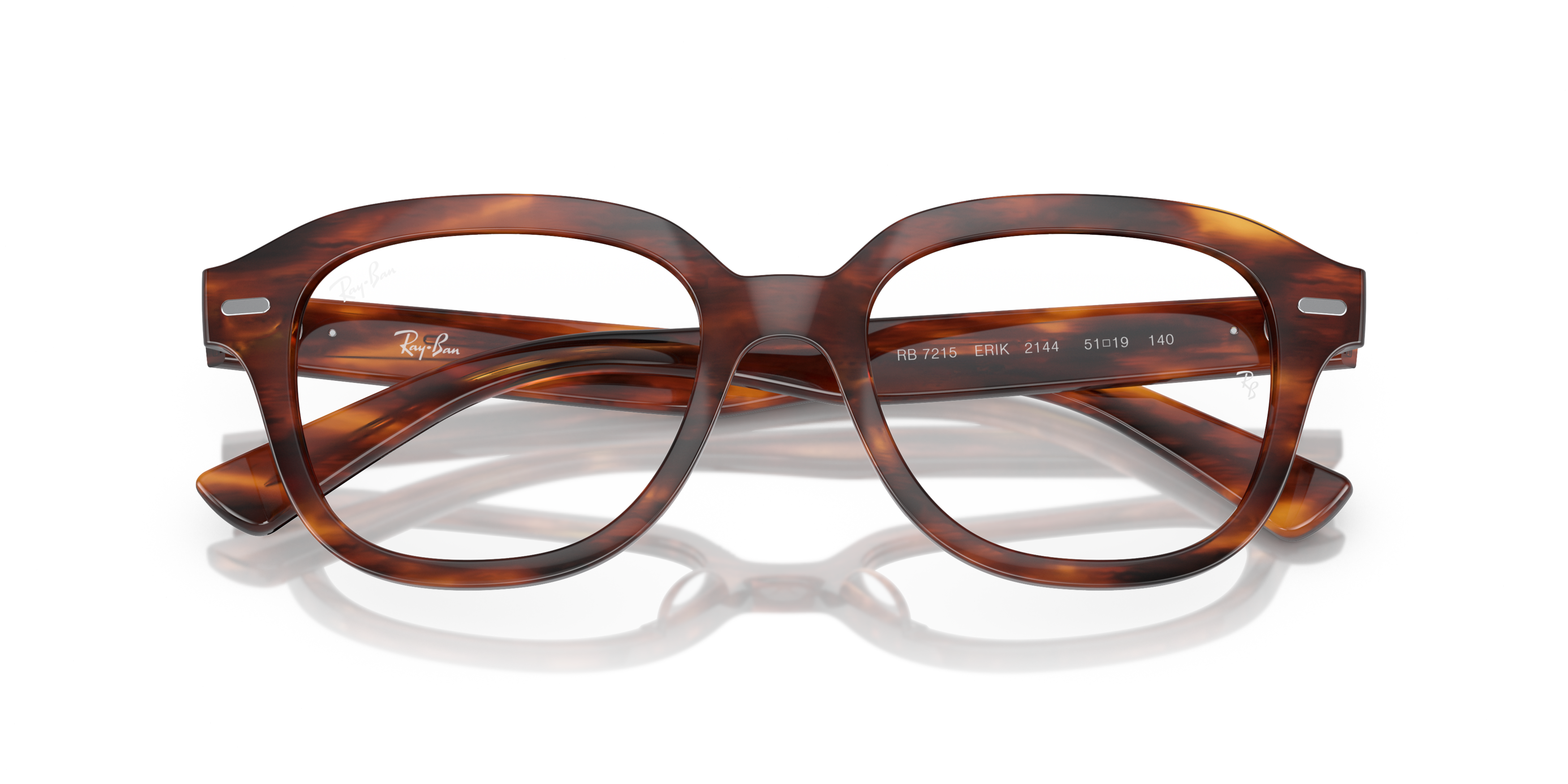 Folded Ray-Ban RX 7215 Glasses Transparent / Havana