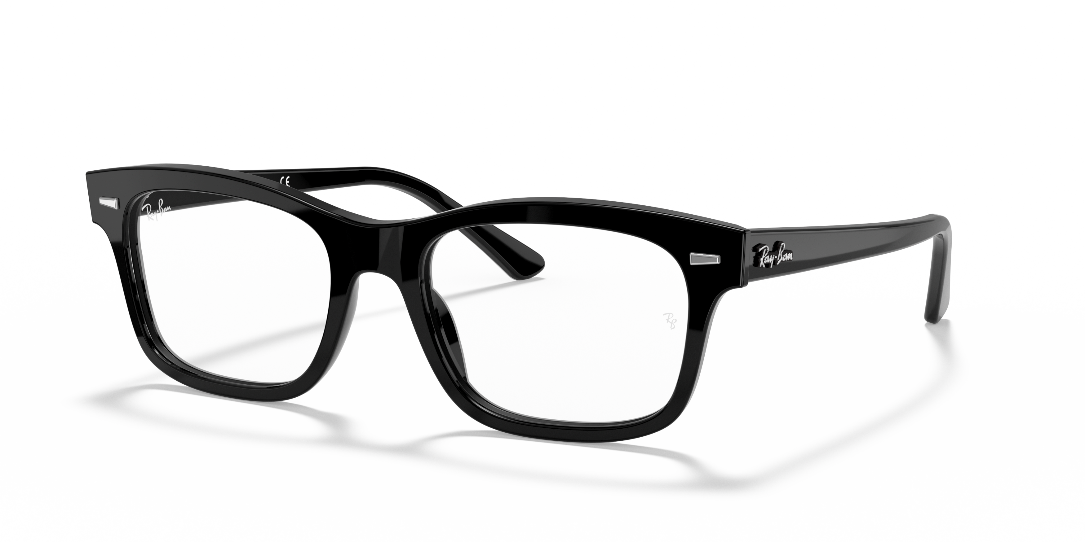 Angle_Left01 Ray-Ban RX 5383 (5540) Glasses Transparent / Black