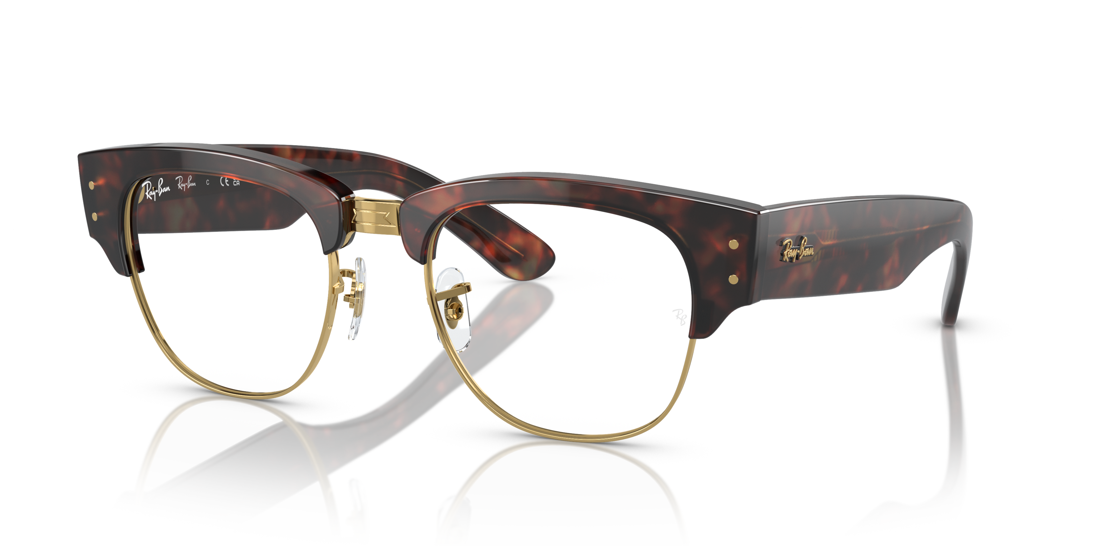Angle_Left01 Ray-Ban RX 0316V Glasses Transparent / Black, Gold
