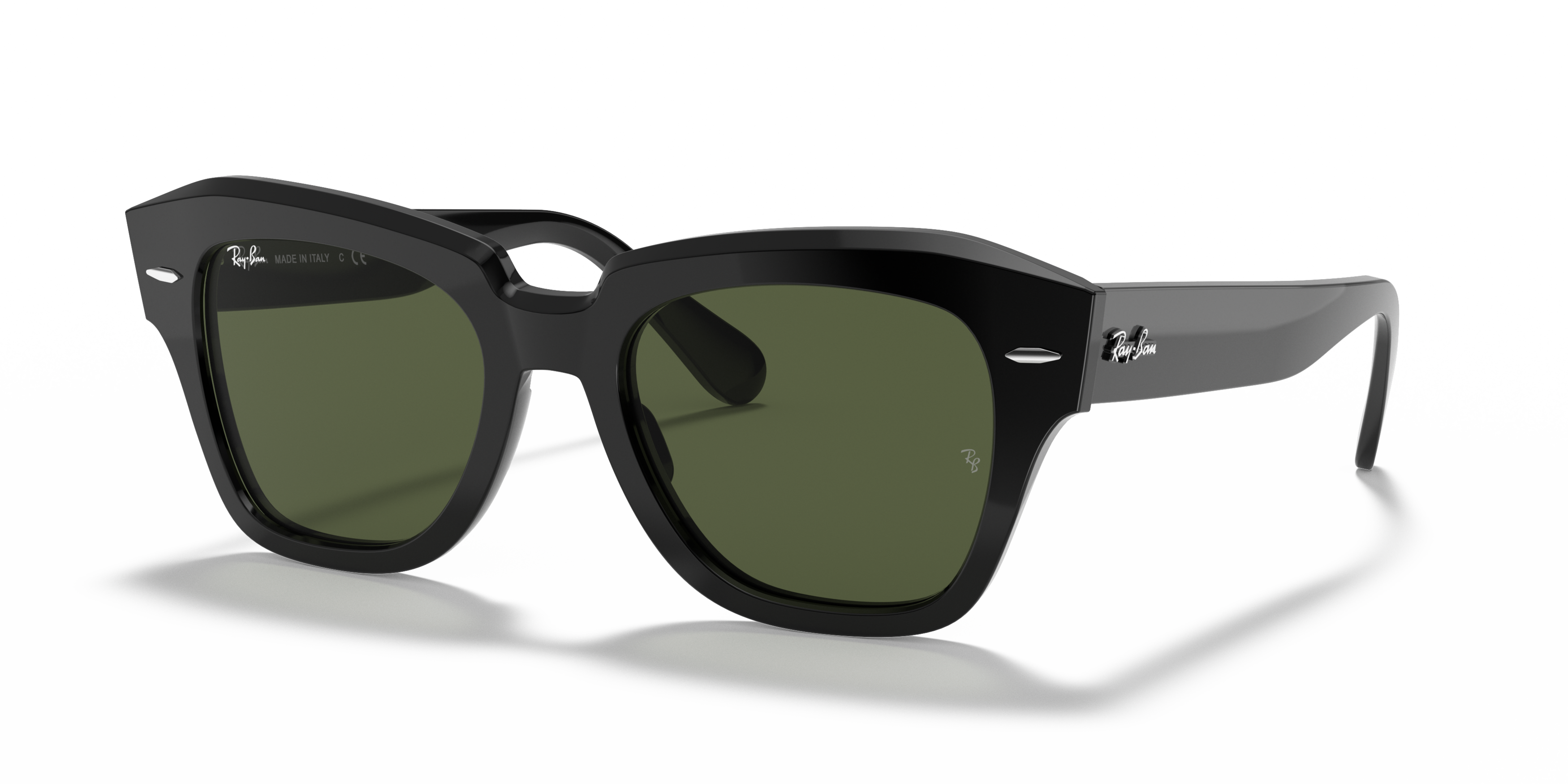 Angle_Left01 Ray-Ban State Street RB 2186 (901/31) Sunglasses Green / Black