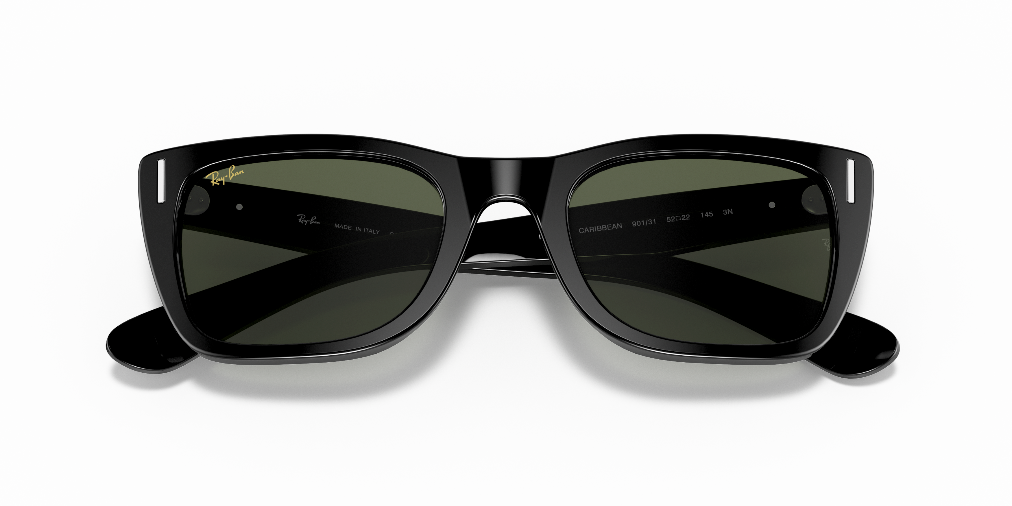 Folded Ray-Ban Caribbean Legend RB 2248 Sunglasses Green / Black
