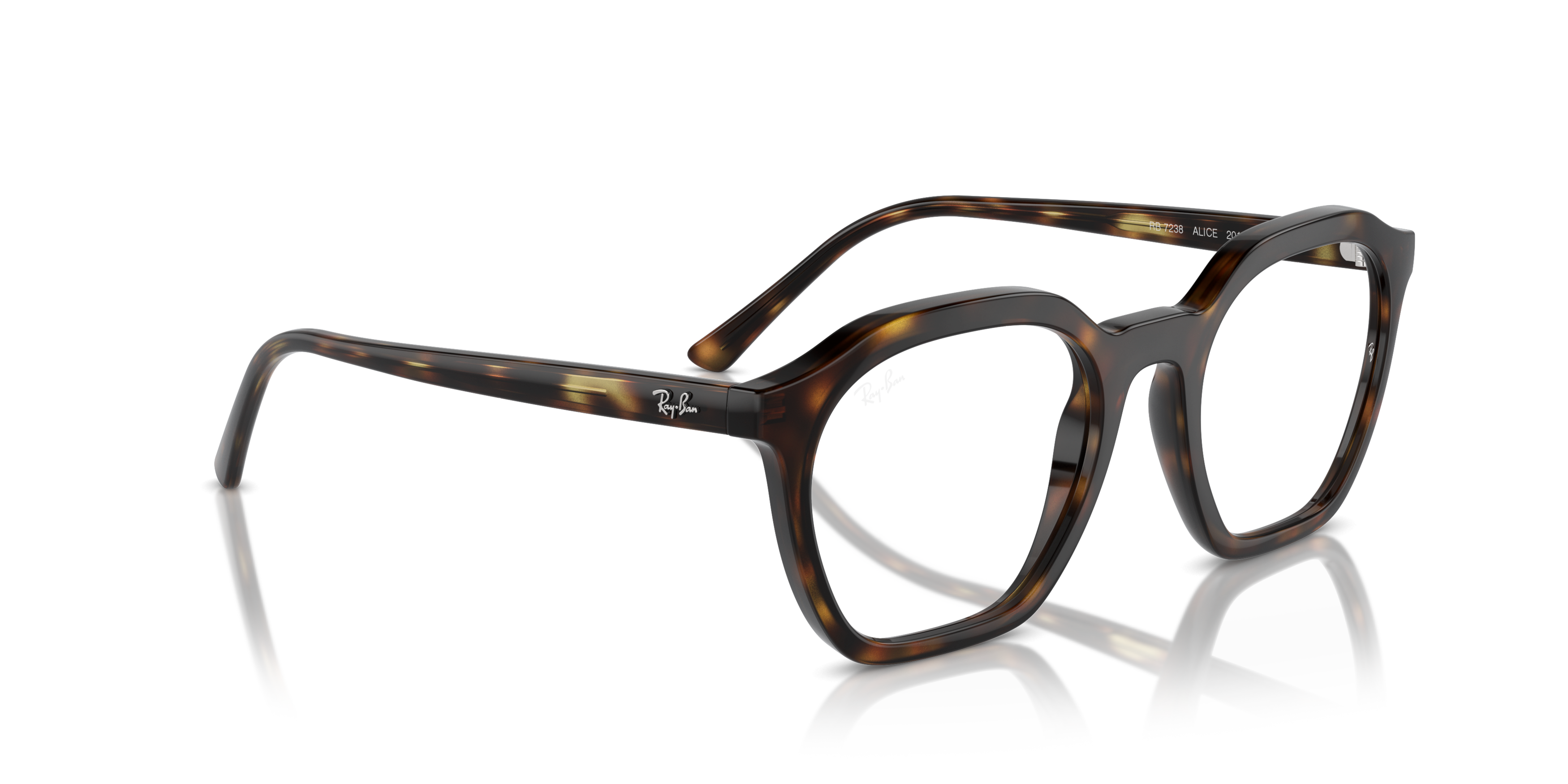 Angle_Right01 Ray-Ban RX 7238 Glasses Transparent / Black