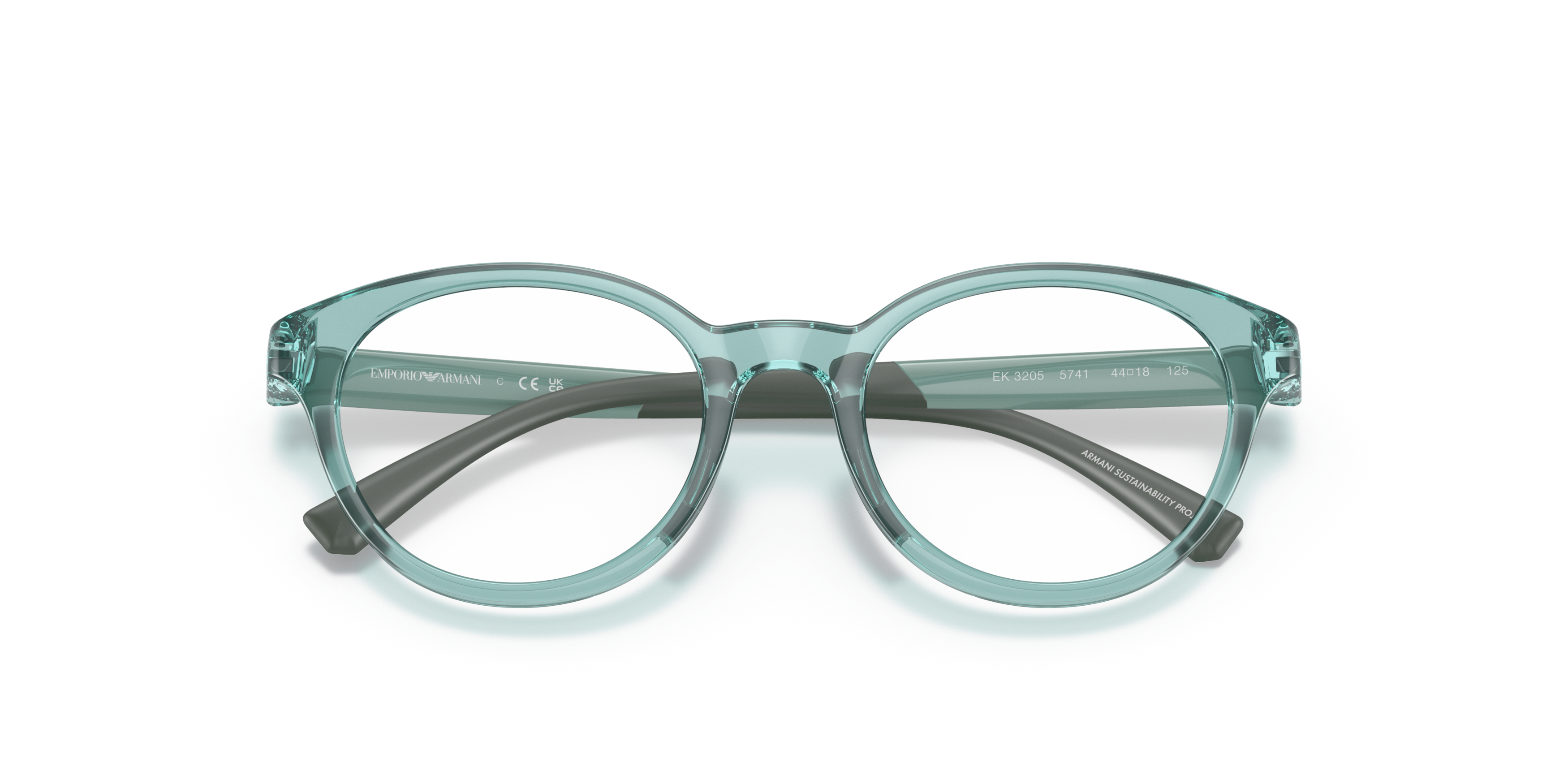 Folded Emporio Armani EK 3205 Children's Glasses Transparent / Transparent, Grey