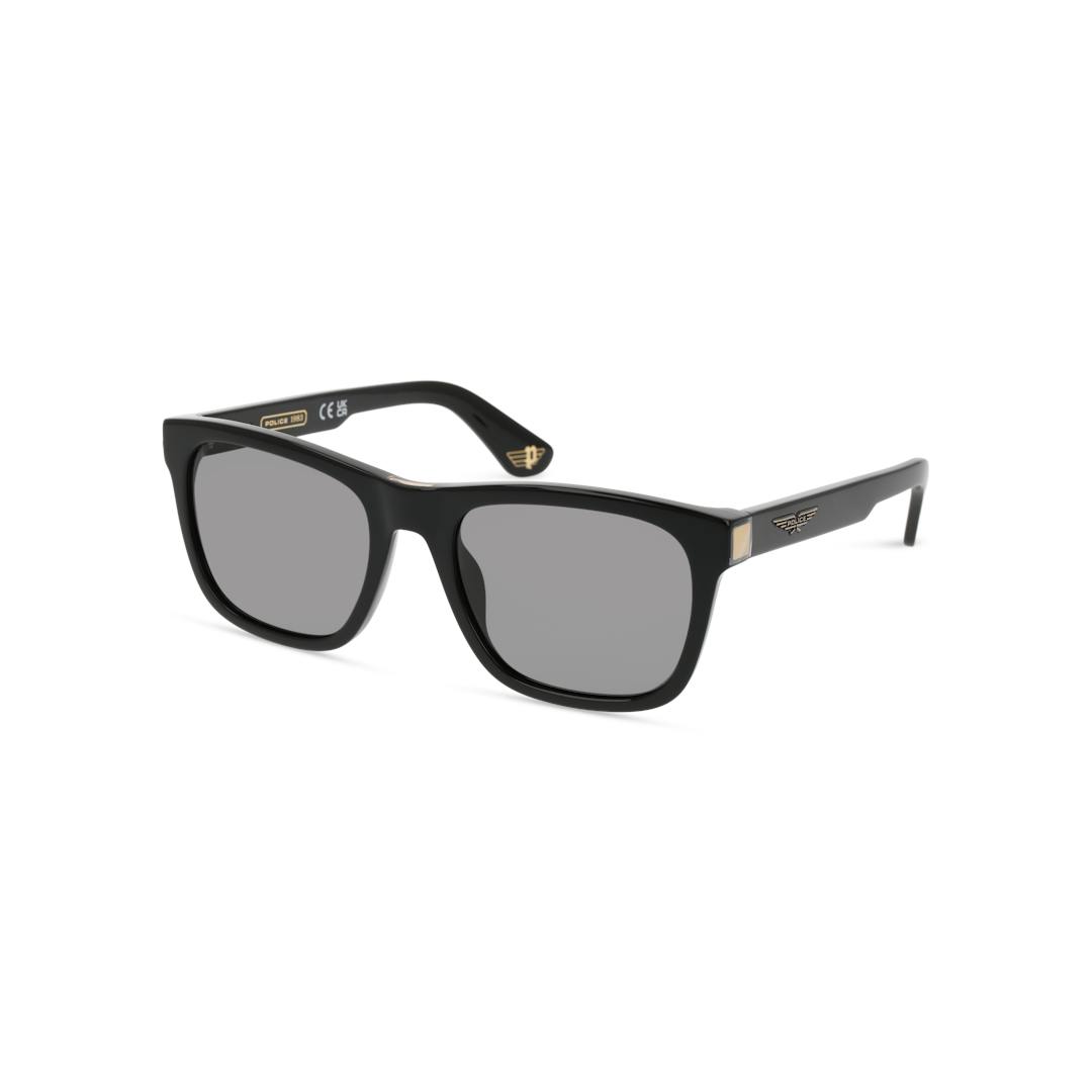 Police SPLE37N Lunettes de Soleil Homme - Carrée Noir - Verres Polarisés