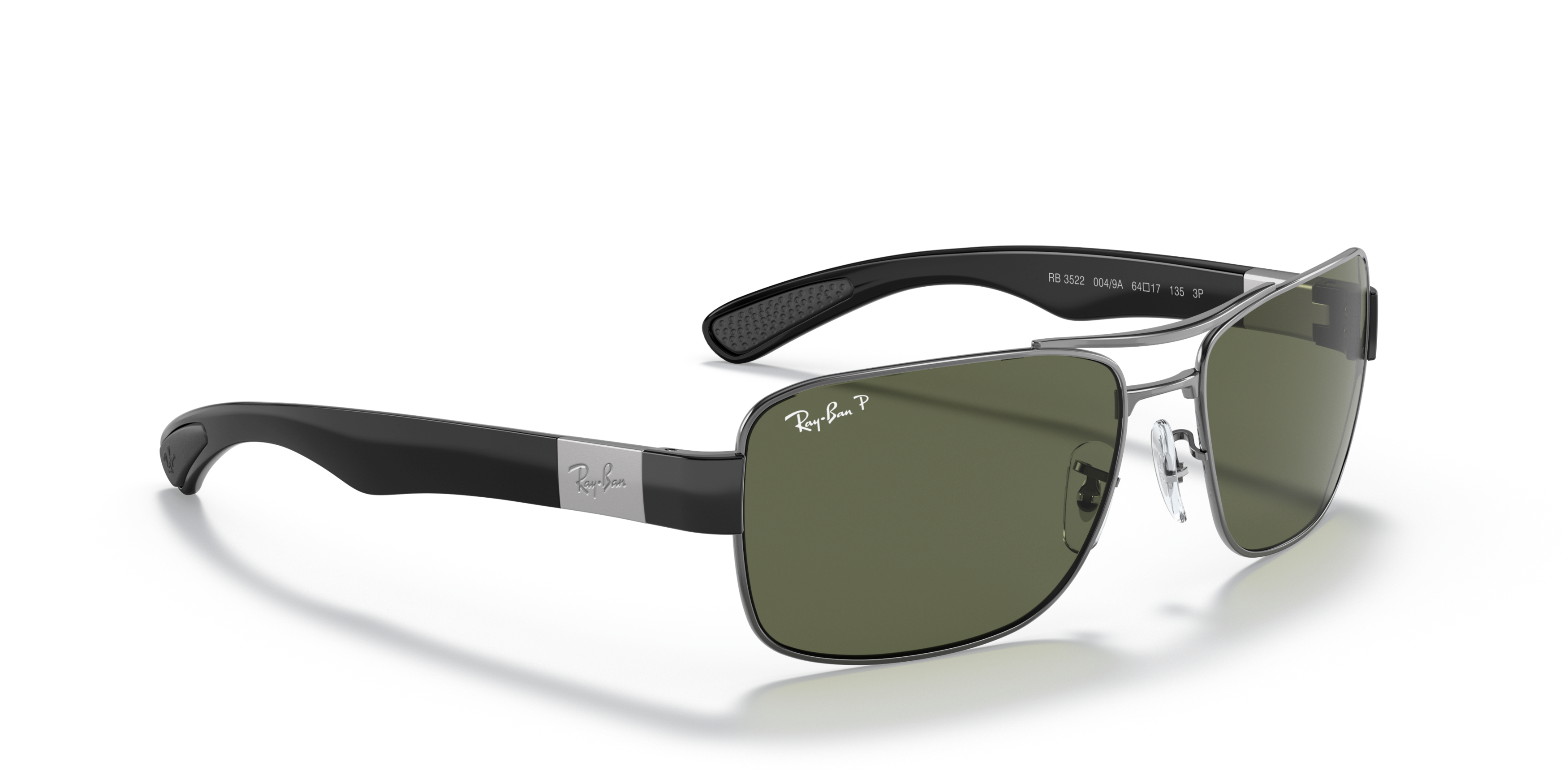 Angle_Right01 Ray-Ban RB3522 004/9A Verde / Cinza
