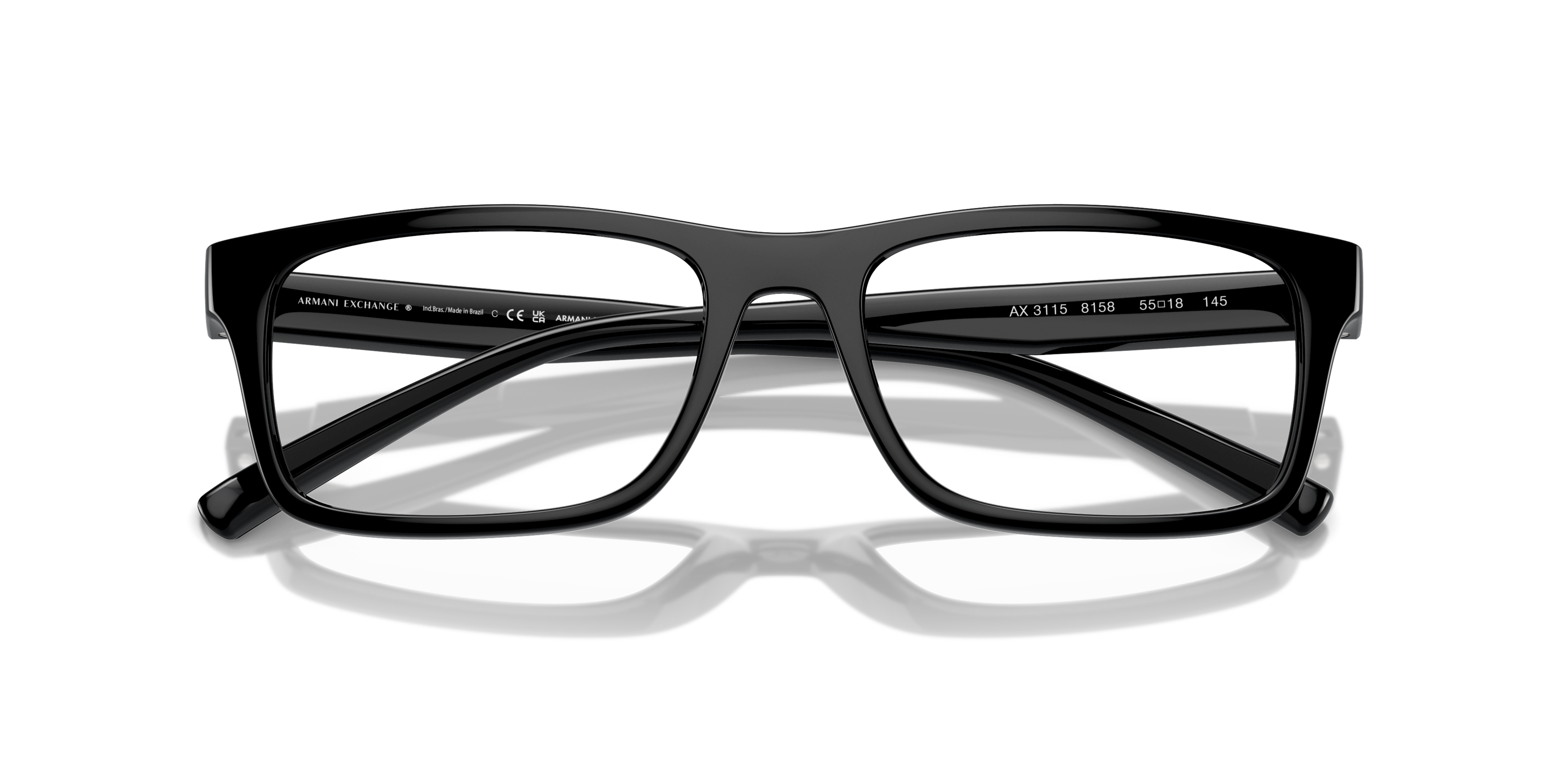 Folded Armani Exchange AX 3115 Glasses Transparent / Black