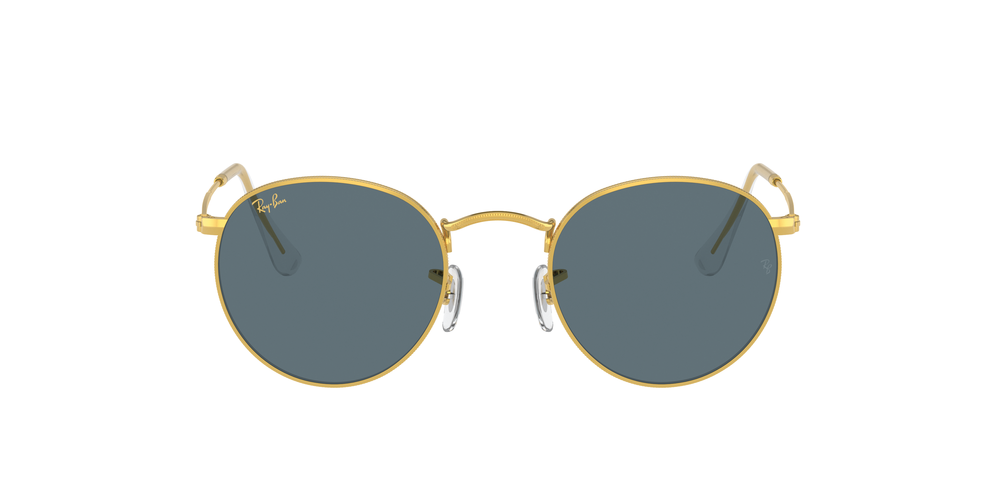 Front Ray-Ban Round Metal RB3447 9196R5 Blauw / Goud