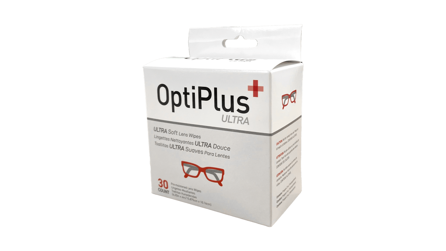 [products.image.angle_left01] OptiPlus Ultra Glasses Lens Cleaning Wipes - 30 Pack