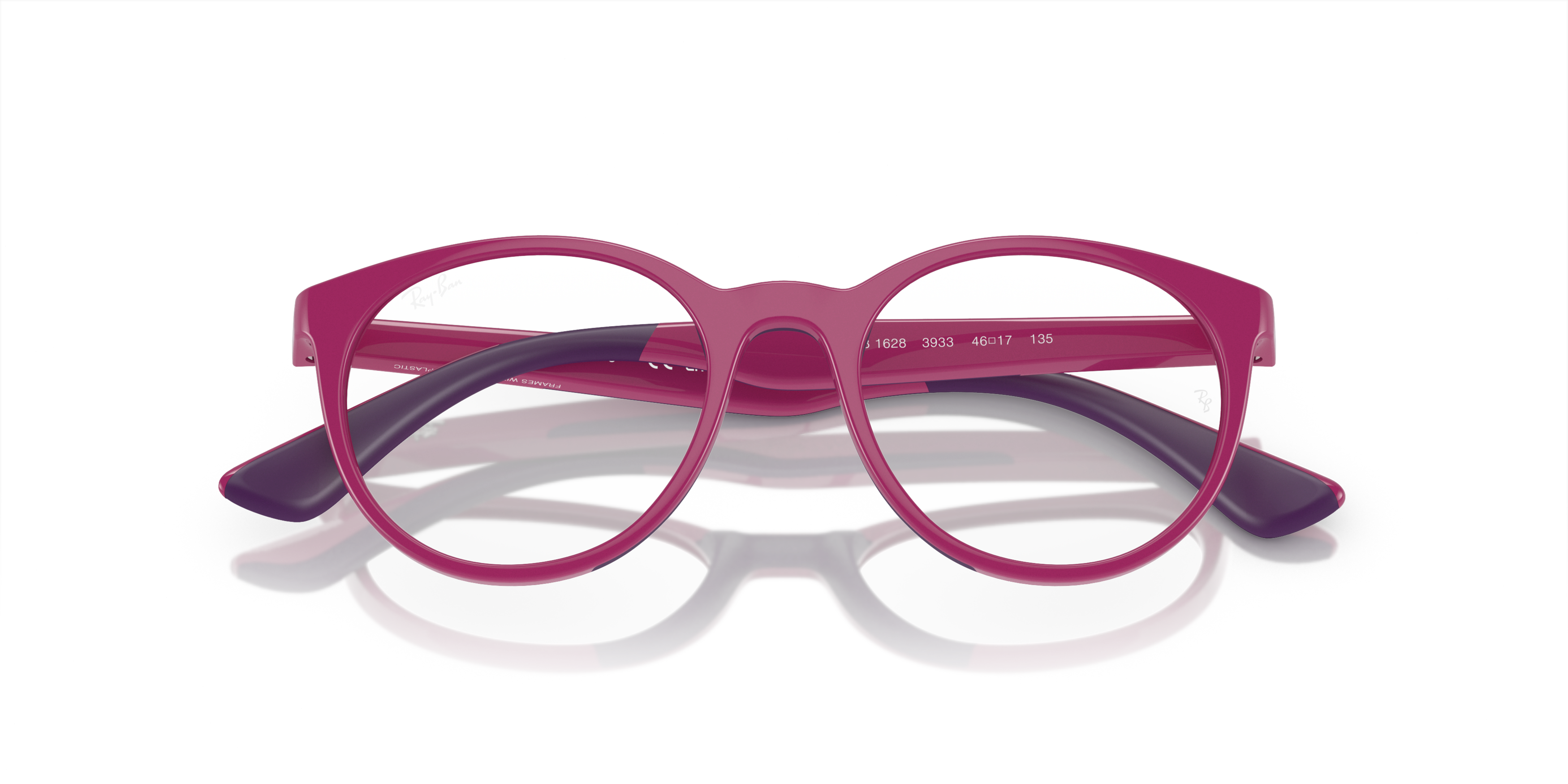 Folded Ray-Ban RY 1628 Children's Glasses Transparent / Pink