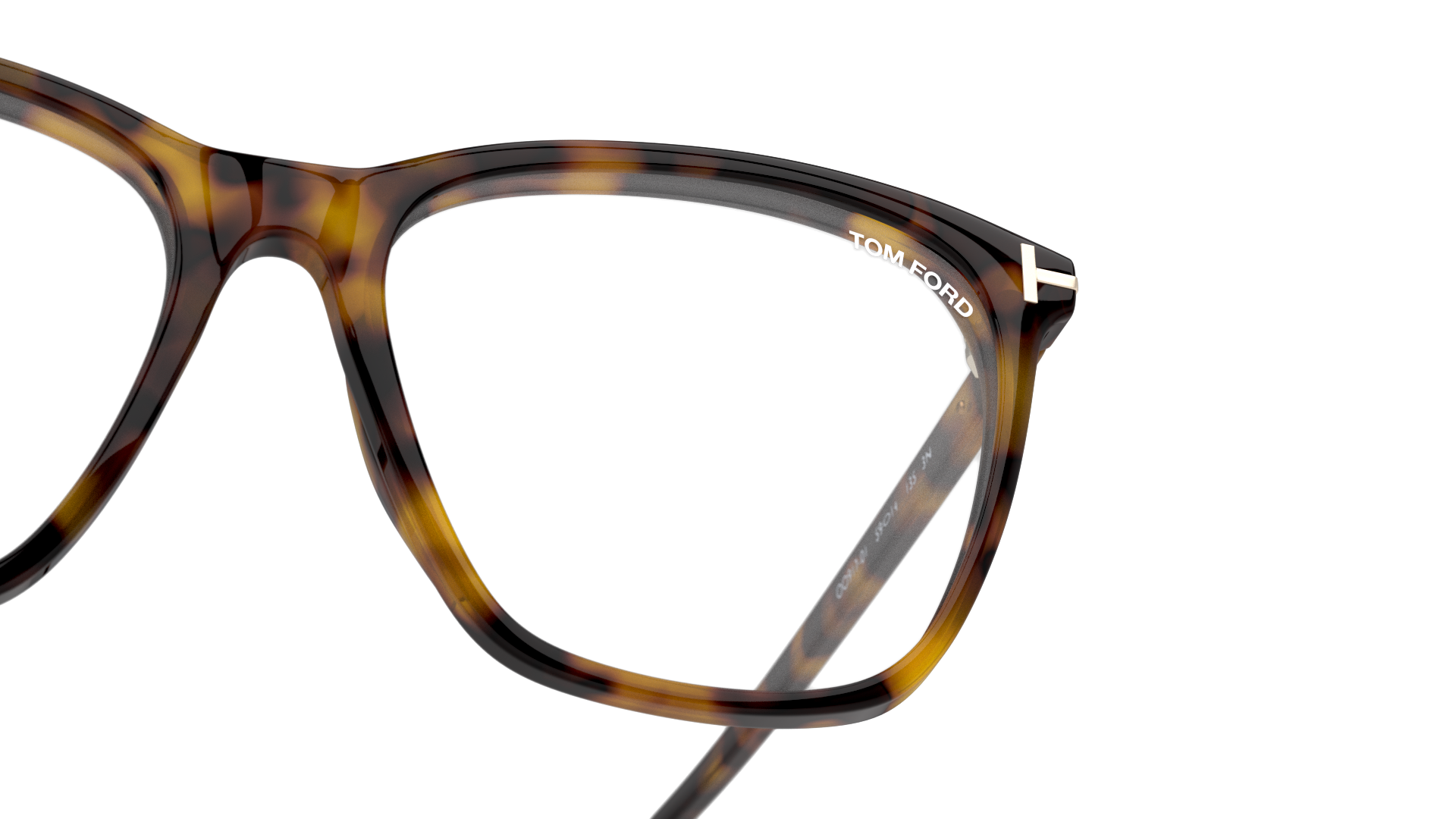 Detail01 Tom Ford FT 5762-B (052) Glasses Transparent / Tortoise Shell