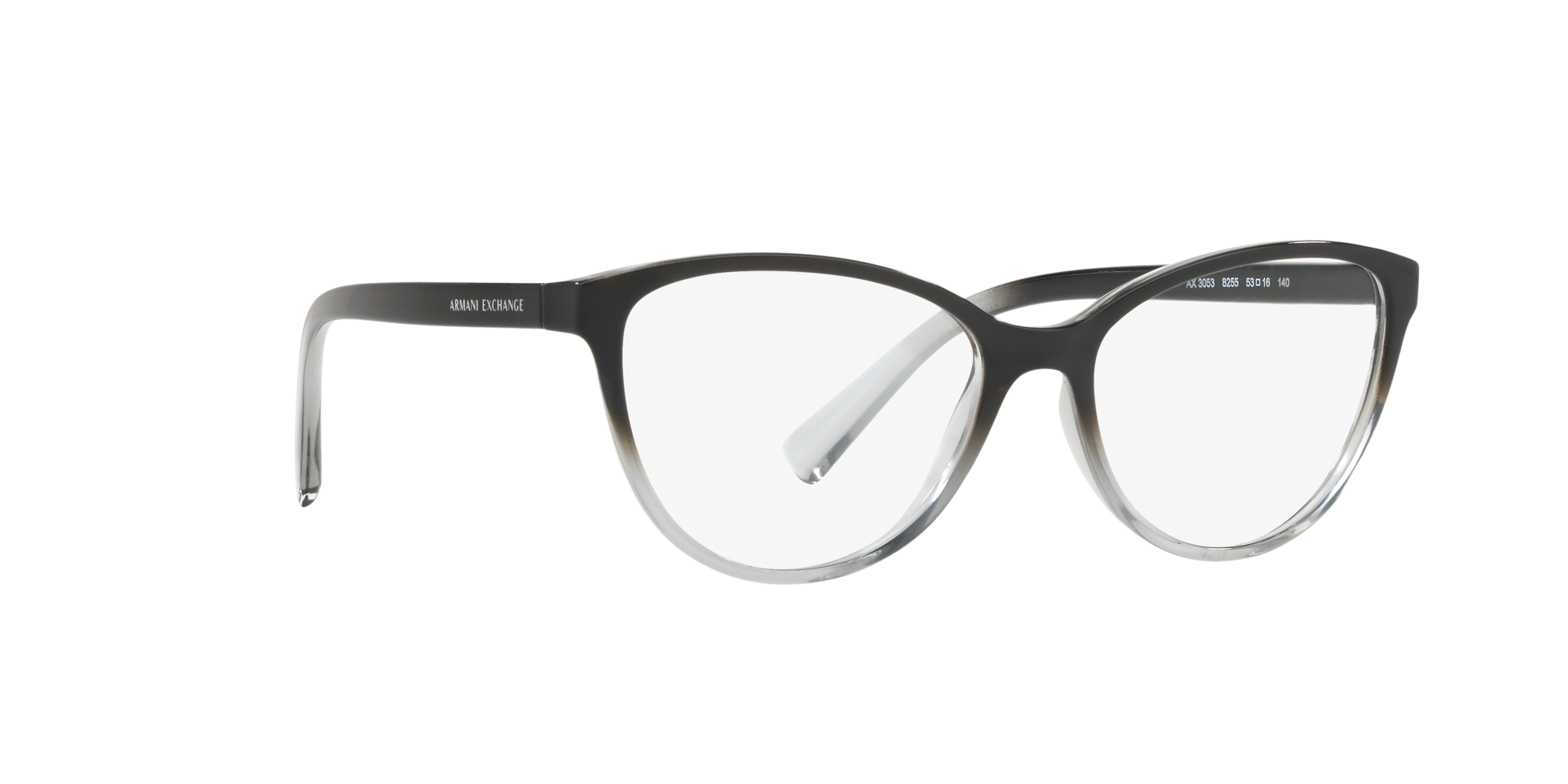 Angle_Right01 Armani Exchange AX 8255 Glasses Transparent / Black