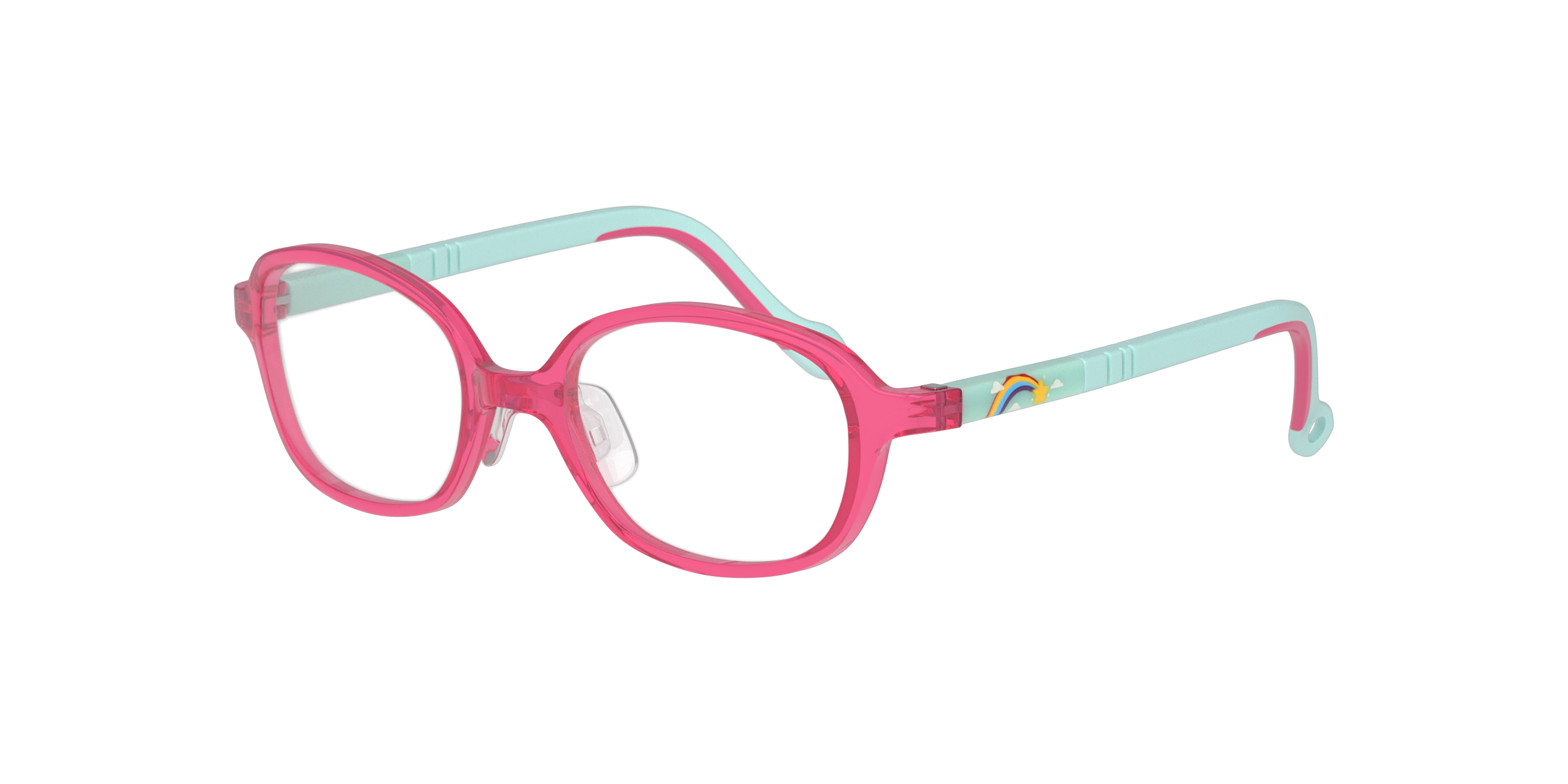 Angle_Left01 Vision Express POO04 Children's Glasses Transparent / Pink