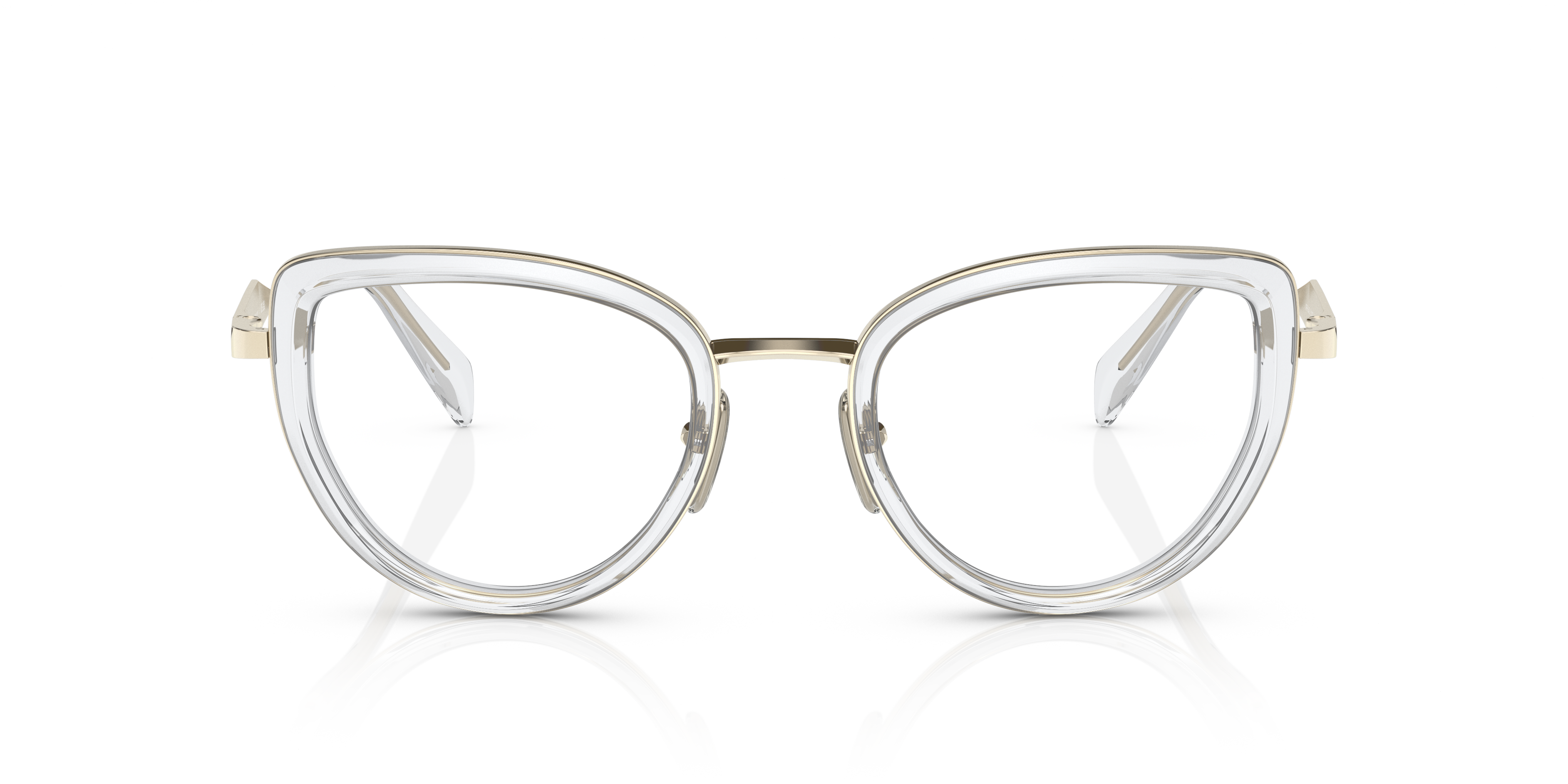 Front Prada PR 54ZV Glasses Transparent / Transparent, Clear