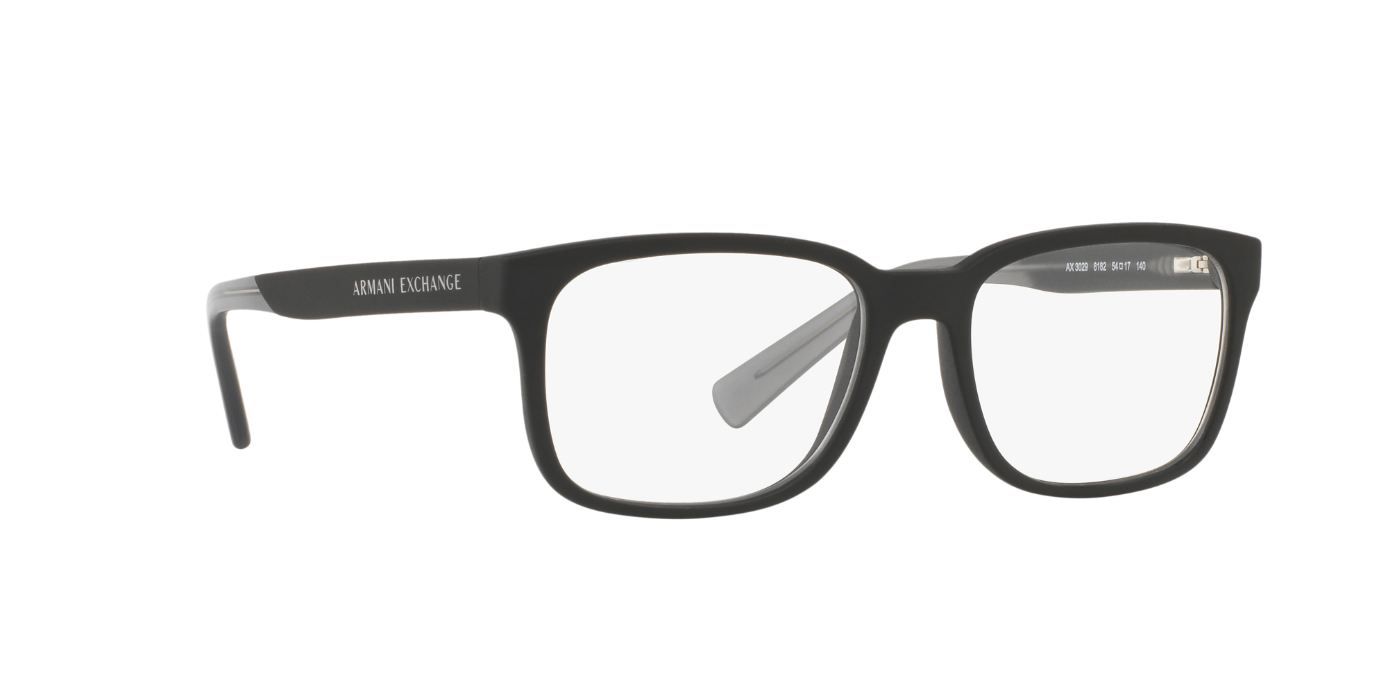 Angle_Right01 Armani Exchange AX 3029 (8182) Glasses Transparent / Black