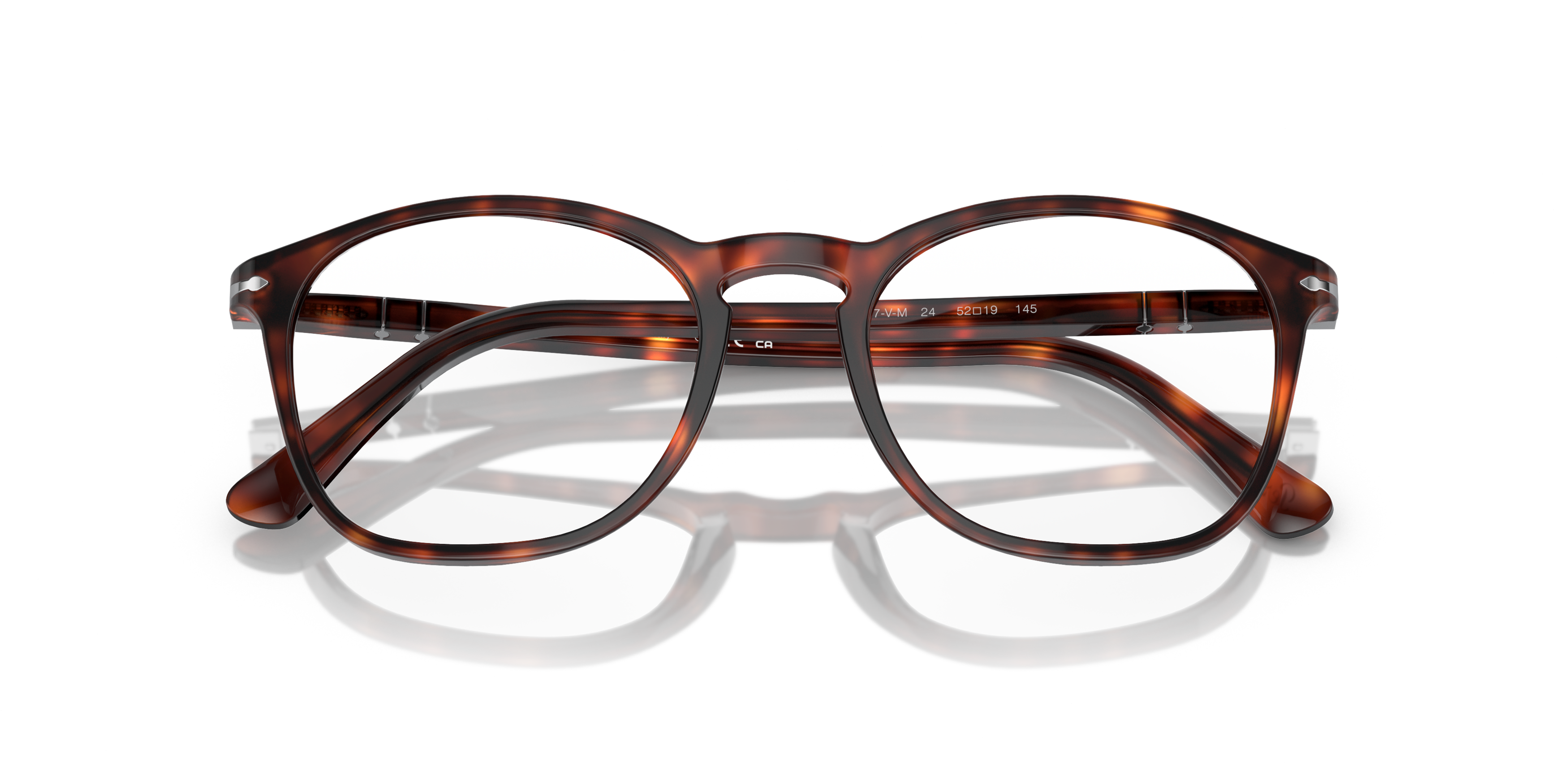 Folded Persol PO 3007VM (24) Glasses Transparent / Tortoise Shell