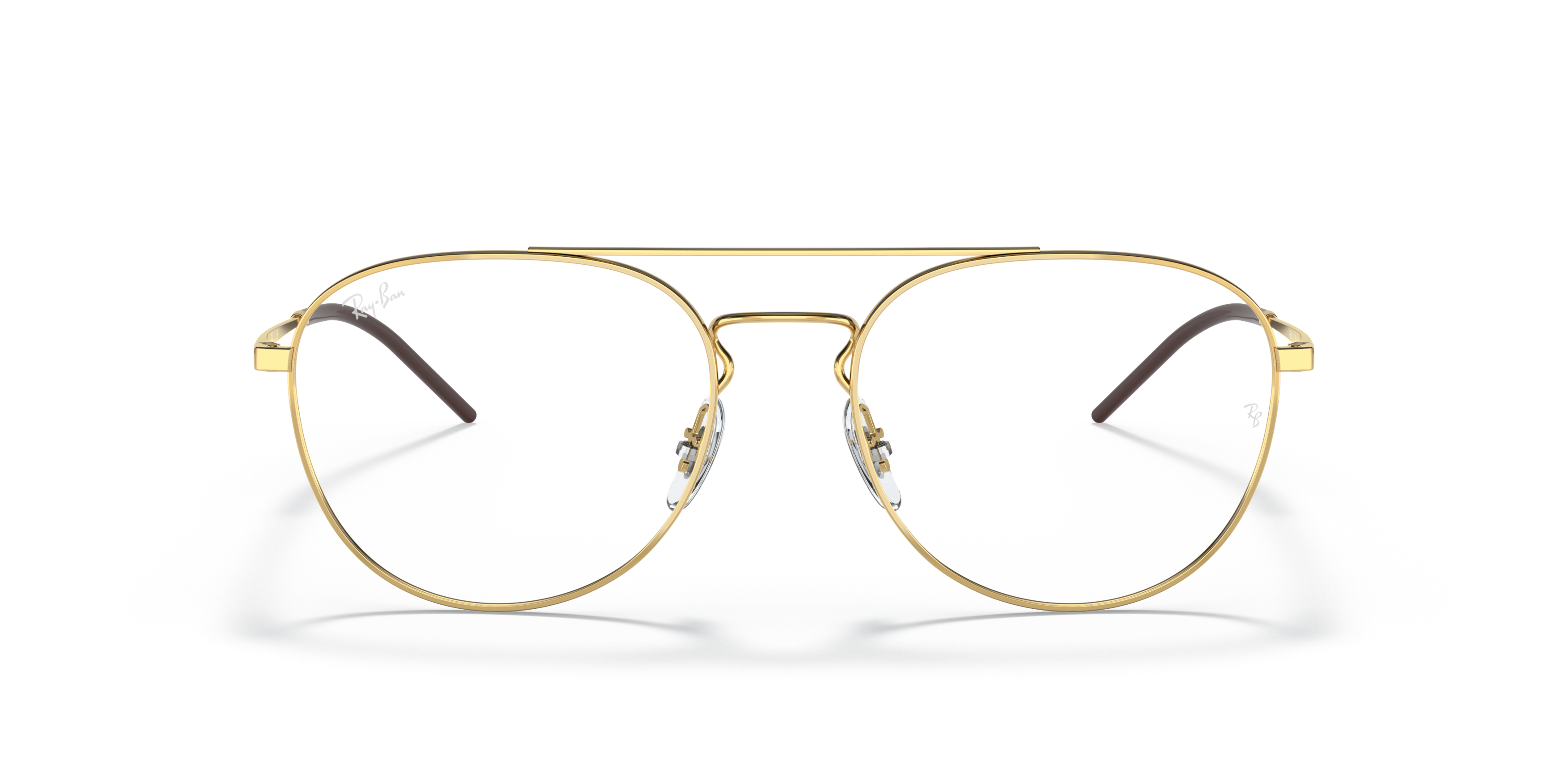 Front Ray-Ban RX 6414 Glasses Transparent / Gold