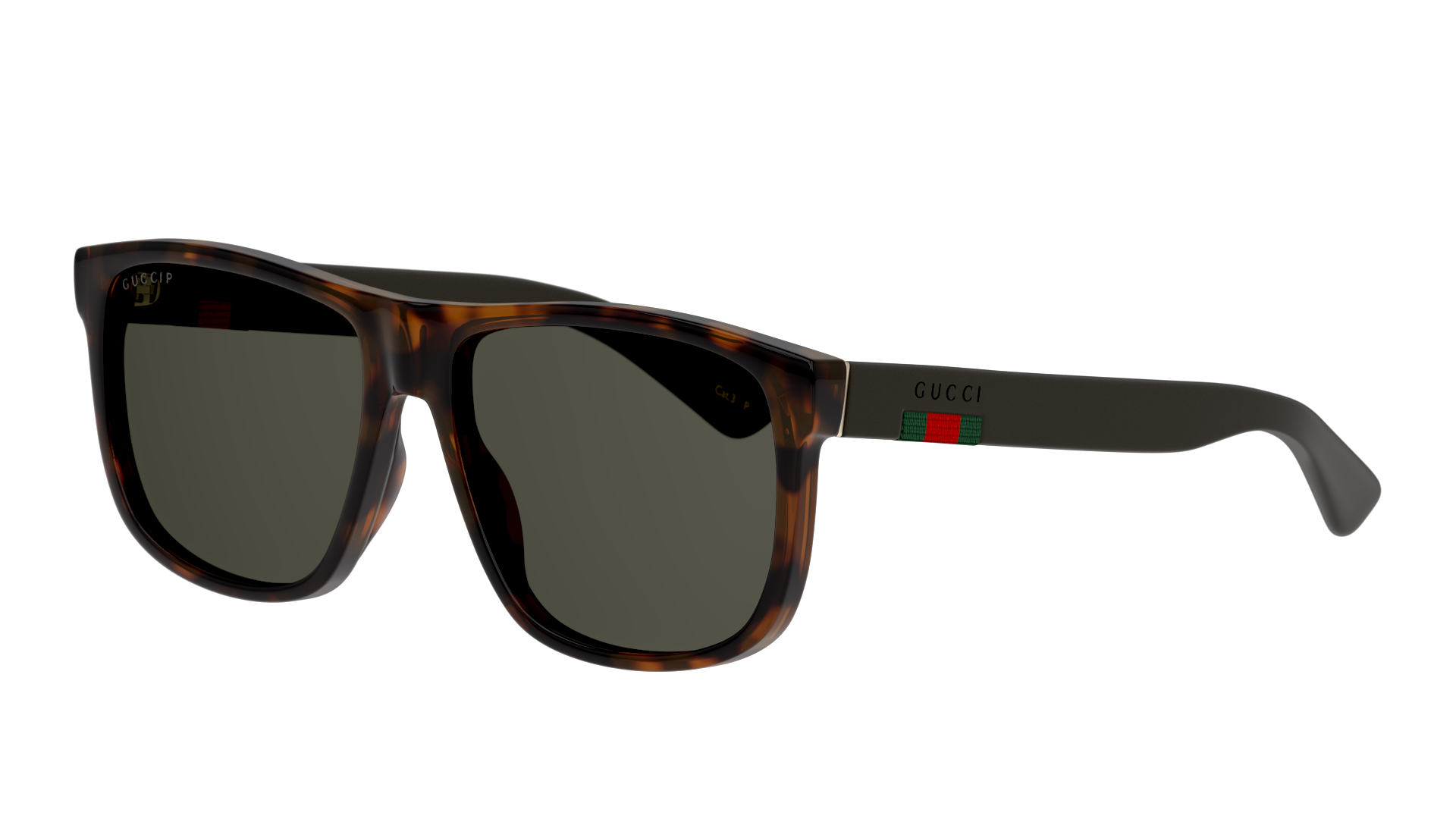 Angle_Left01 Gucci GG 0010S (003) Sunglasses Grey / Tortoise Shell