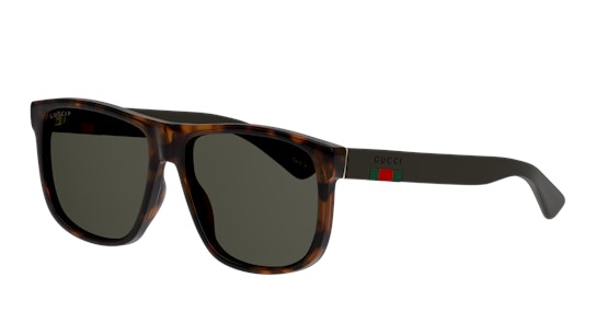 Gucci GG 0010S (003) Sunglasses Grey / Tortoise Shell