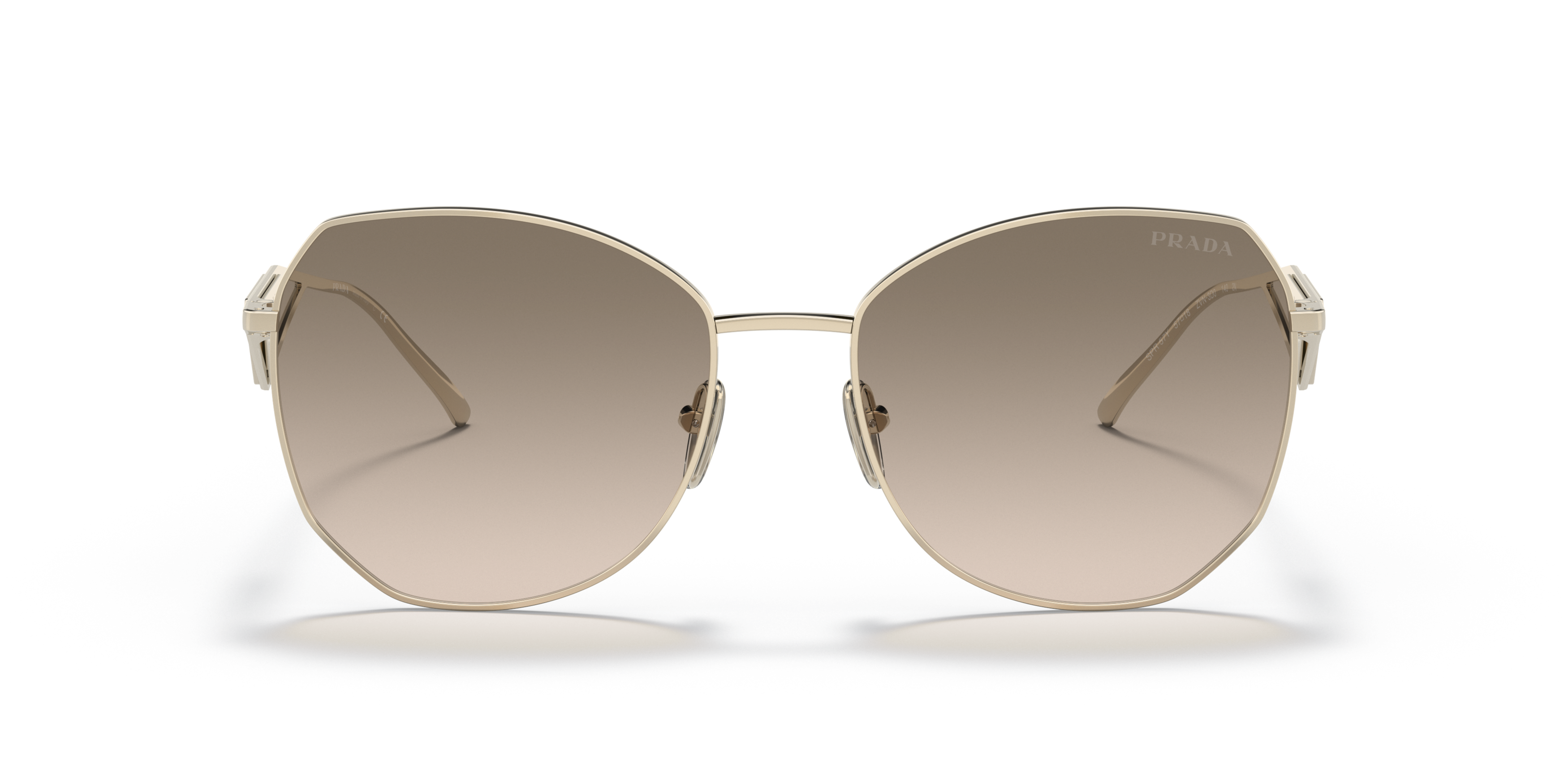 Front Prada PR 57YS (ZVN3D0) Sunglasses Brown / Gold
