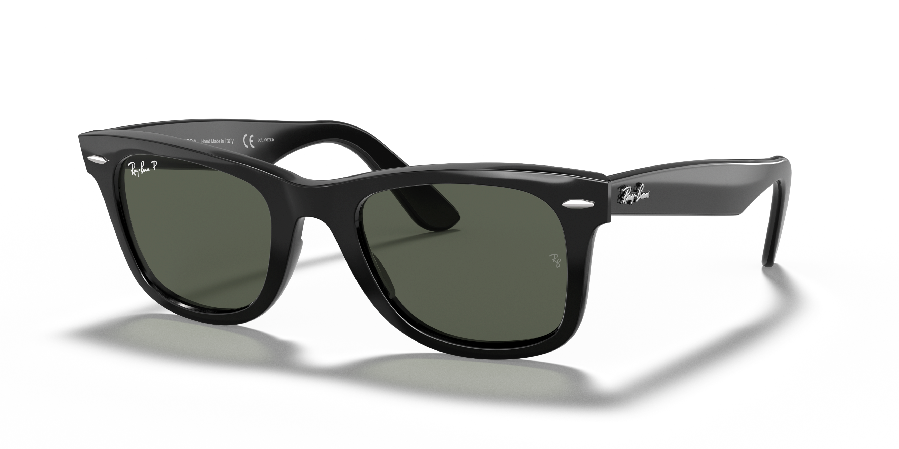 Angle_Left01 Ray-Ban Wayfarer RB 2140 Sunglasses Green / Black