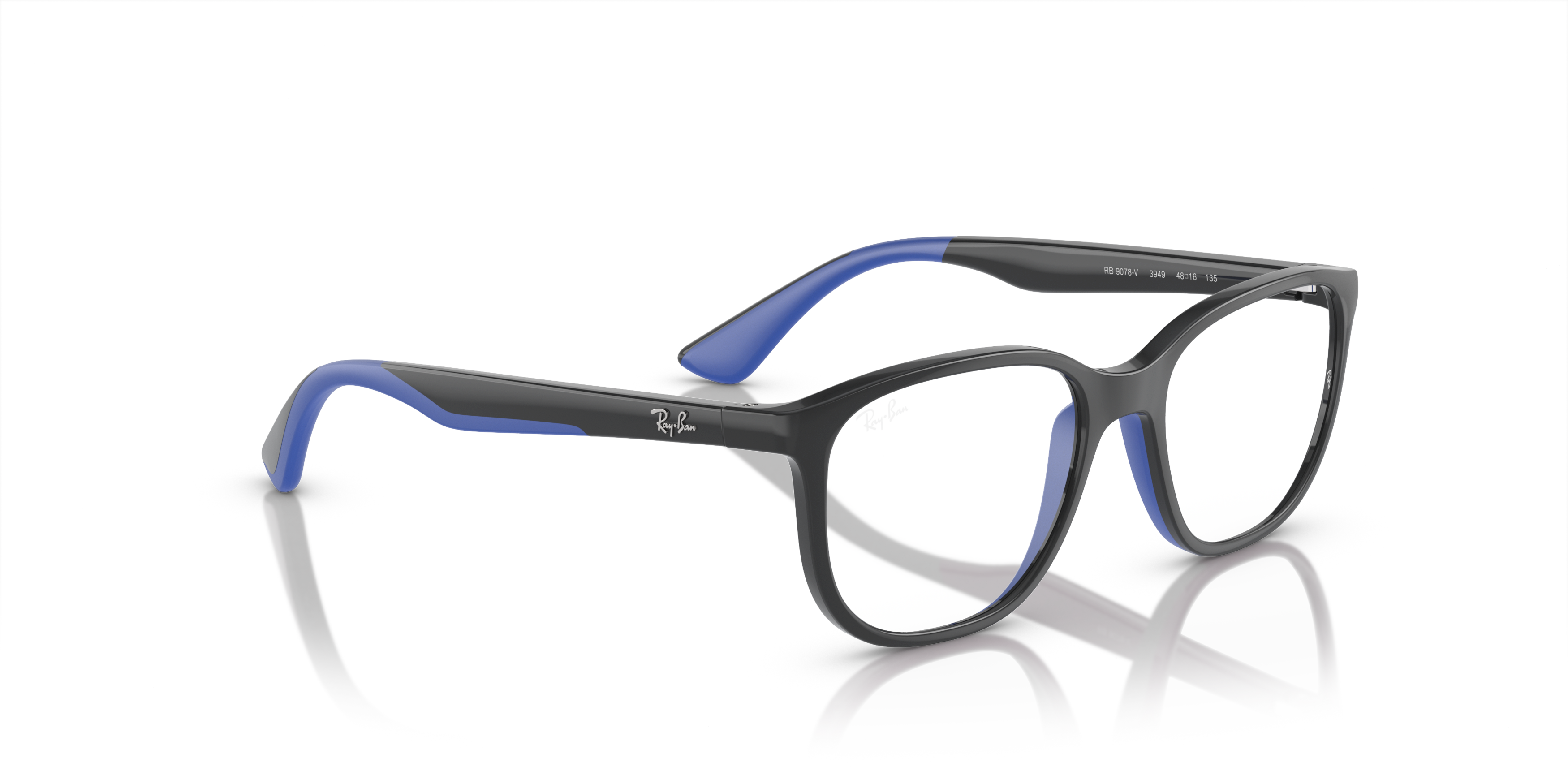 Angle_Right01 Ray-Ban RY 9078V Children's Glasses Transparent / Black