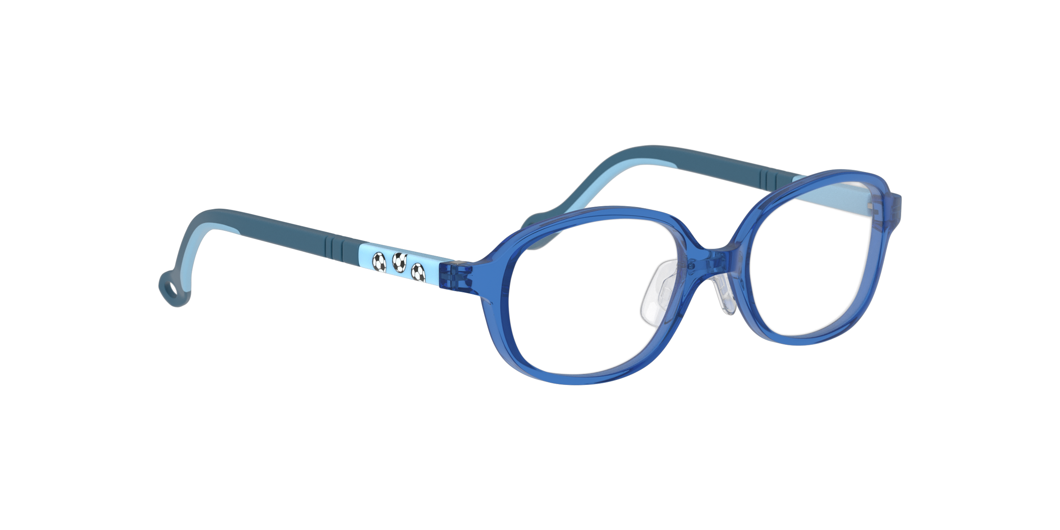 Angle_Right01 Vision Express POO04 Children's Glasses Transparent / Transparent, Blue
