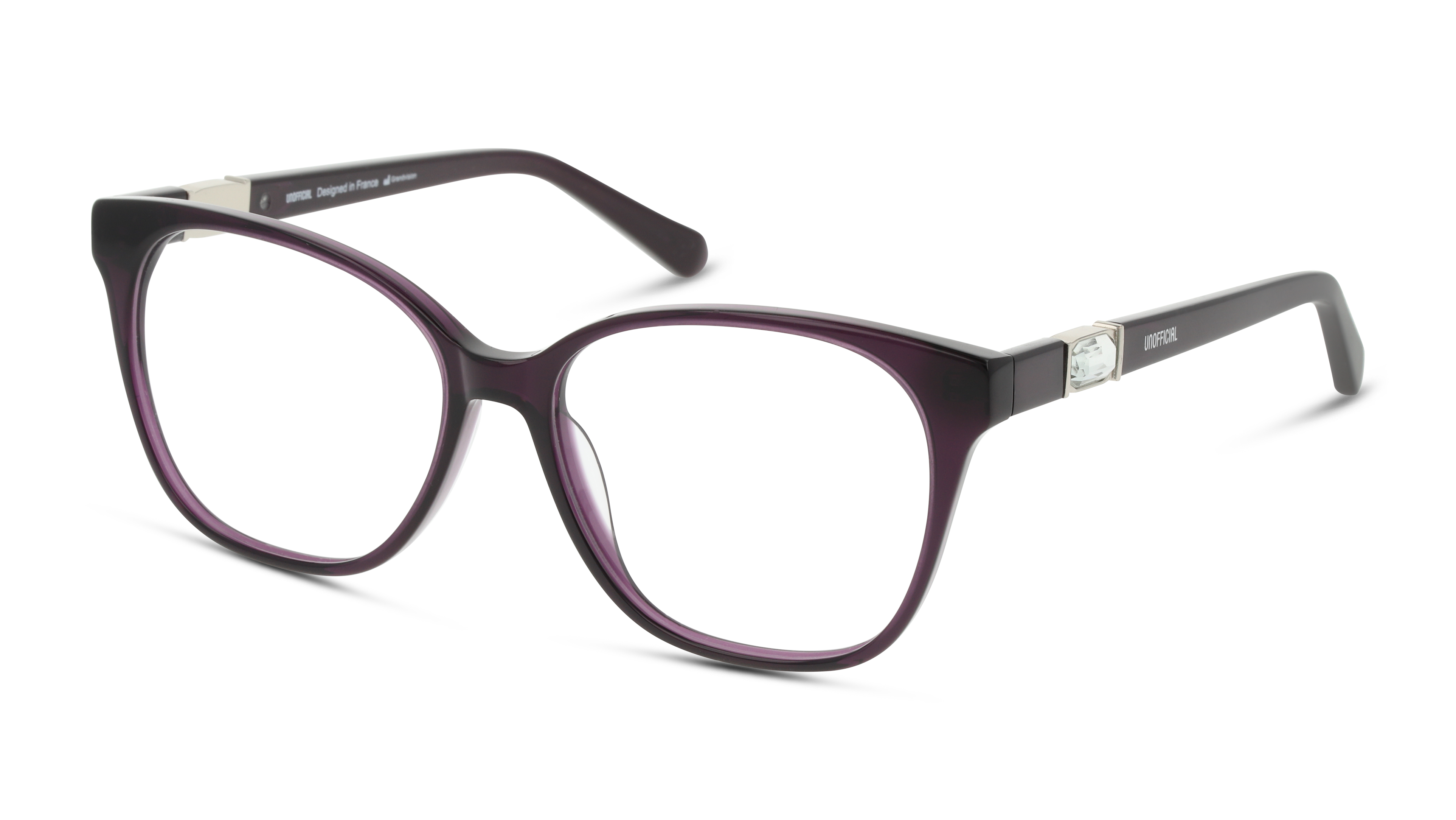 Angle_Left01 Unofficial UNOF0458 (VV00) Glasses Transparent / Violet