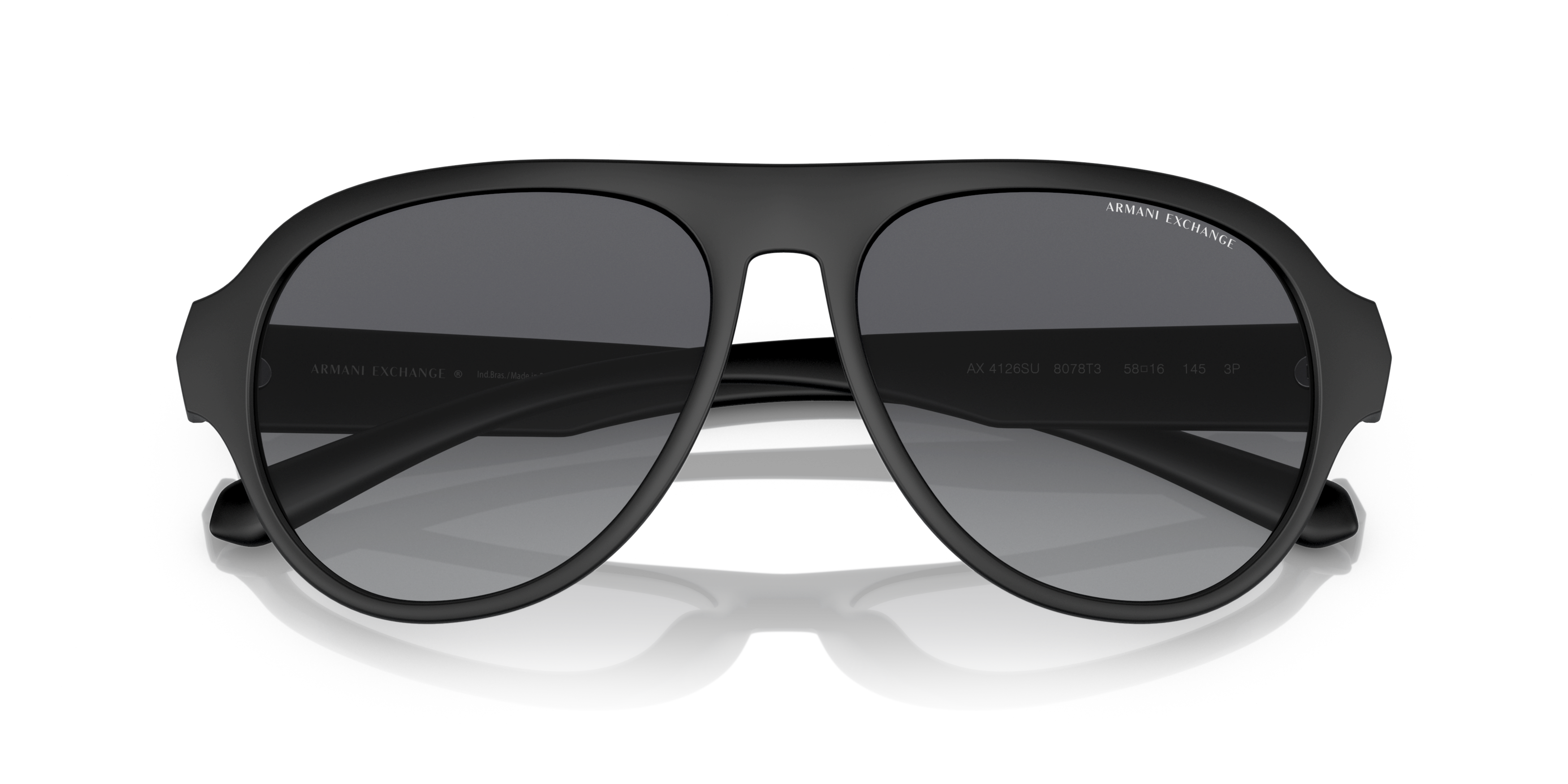 Folded Armani Exchange AX 4126SU Sunglasses Grey / Black