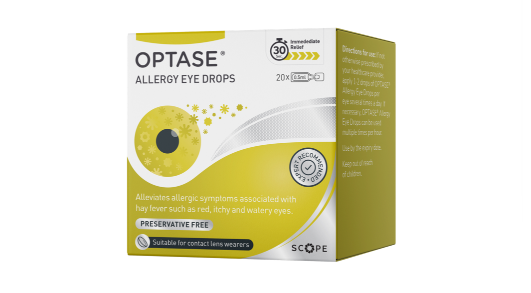 Front OPTASE Optase Allergy Preservative Free Eye Drops Eye Drops 20 x 0.5ml