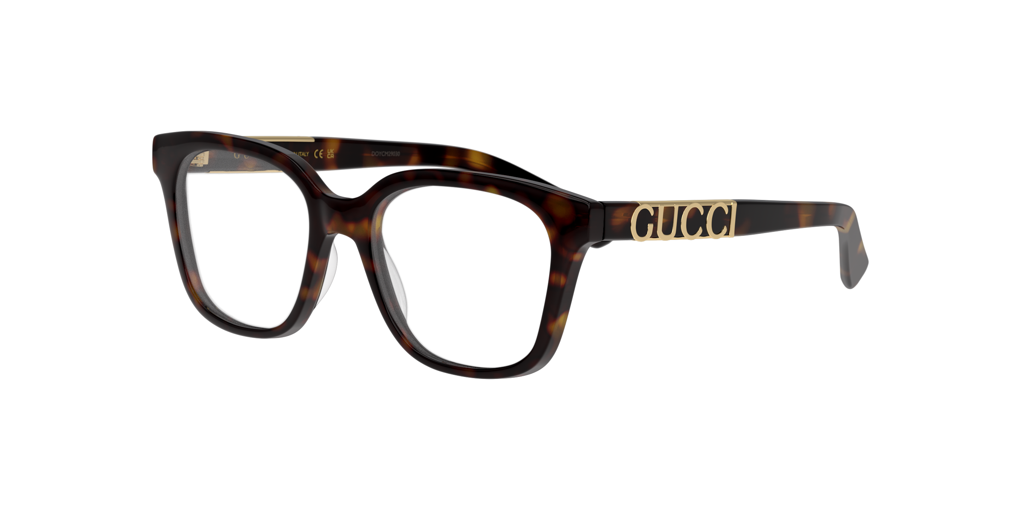 Angle_Left01 Gucci GG 1192O Glasses Transparent / Havana