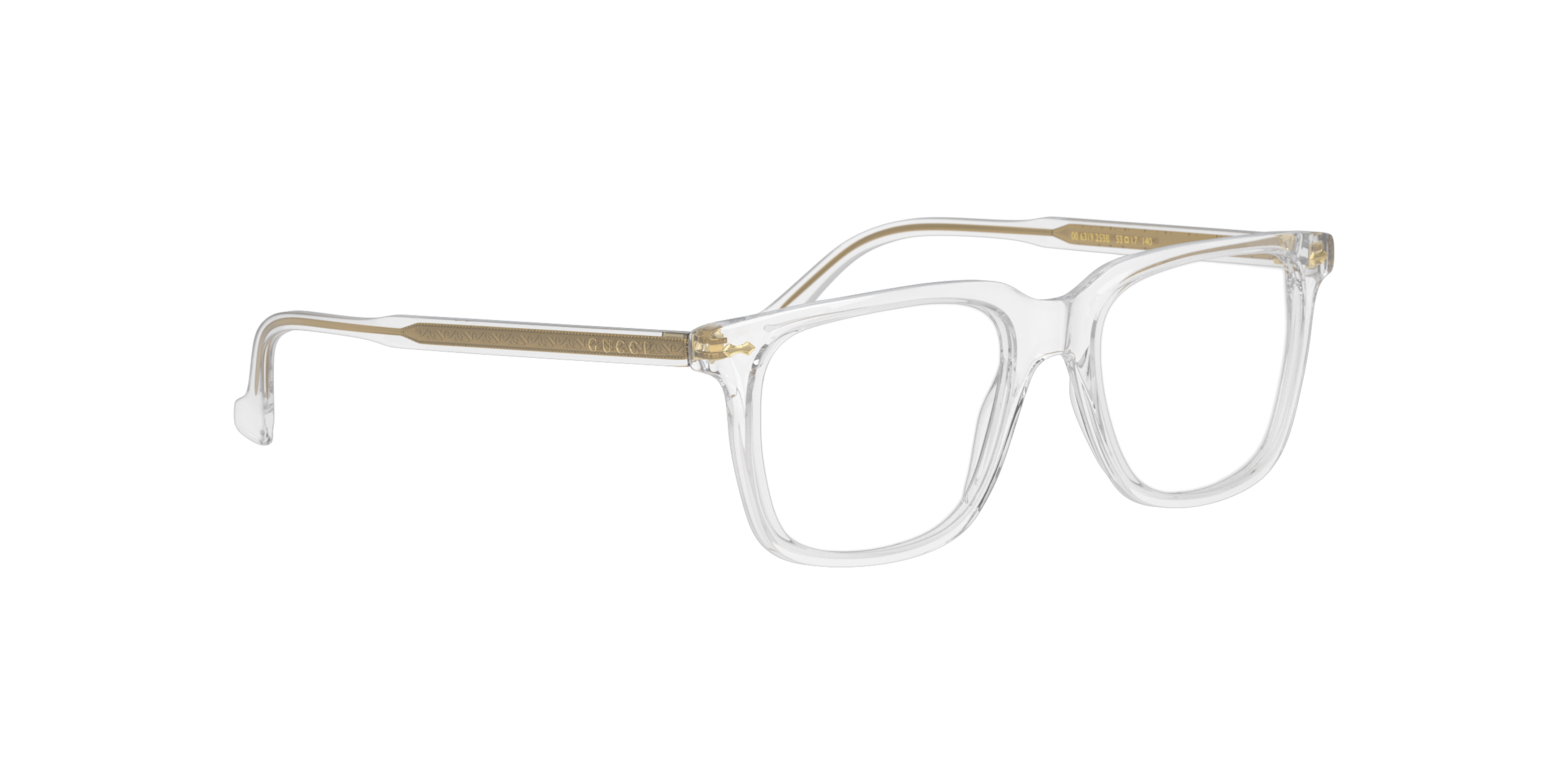 Angle_Right01 Gucci GG 0737O Glasses Transparent / Transparent, Grey