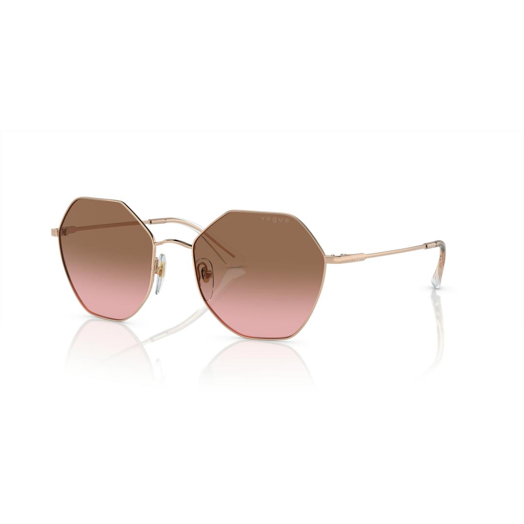 Vogue VO4180S Lunettes de Soleil Femme - Rose Doré - Possibilité de verres correcteurs - Adaptable à