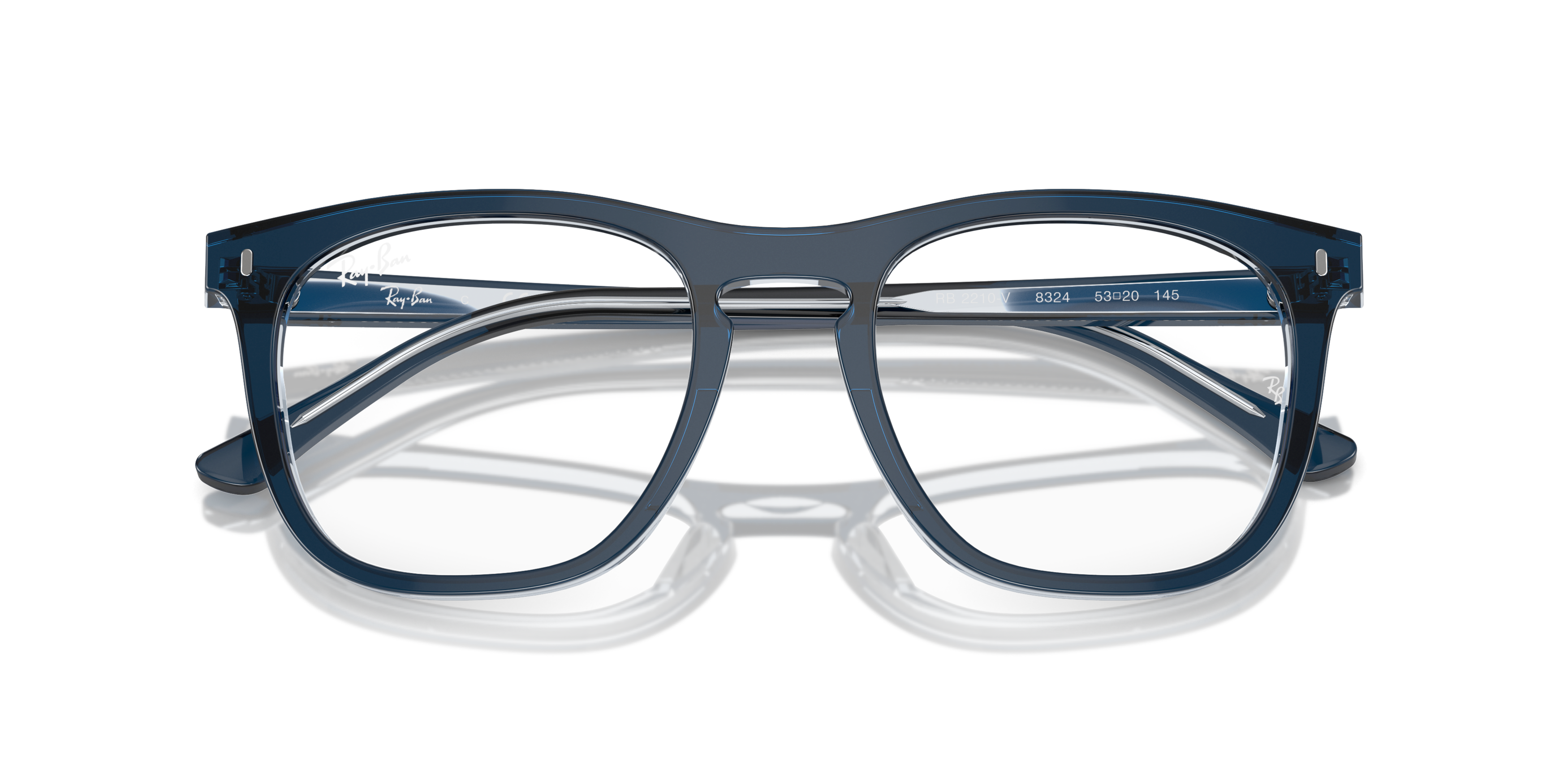Folded Ray-Ban RX 2210V Glasses Transparent / Tortoise Shell