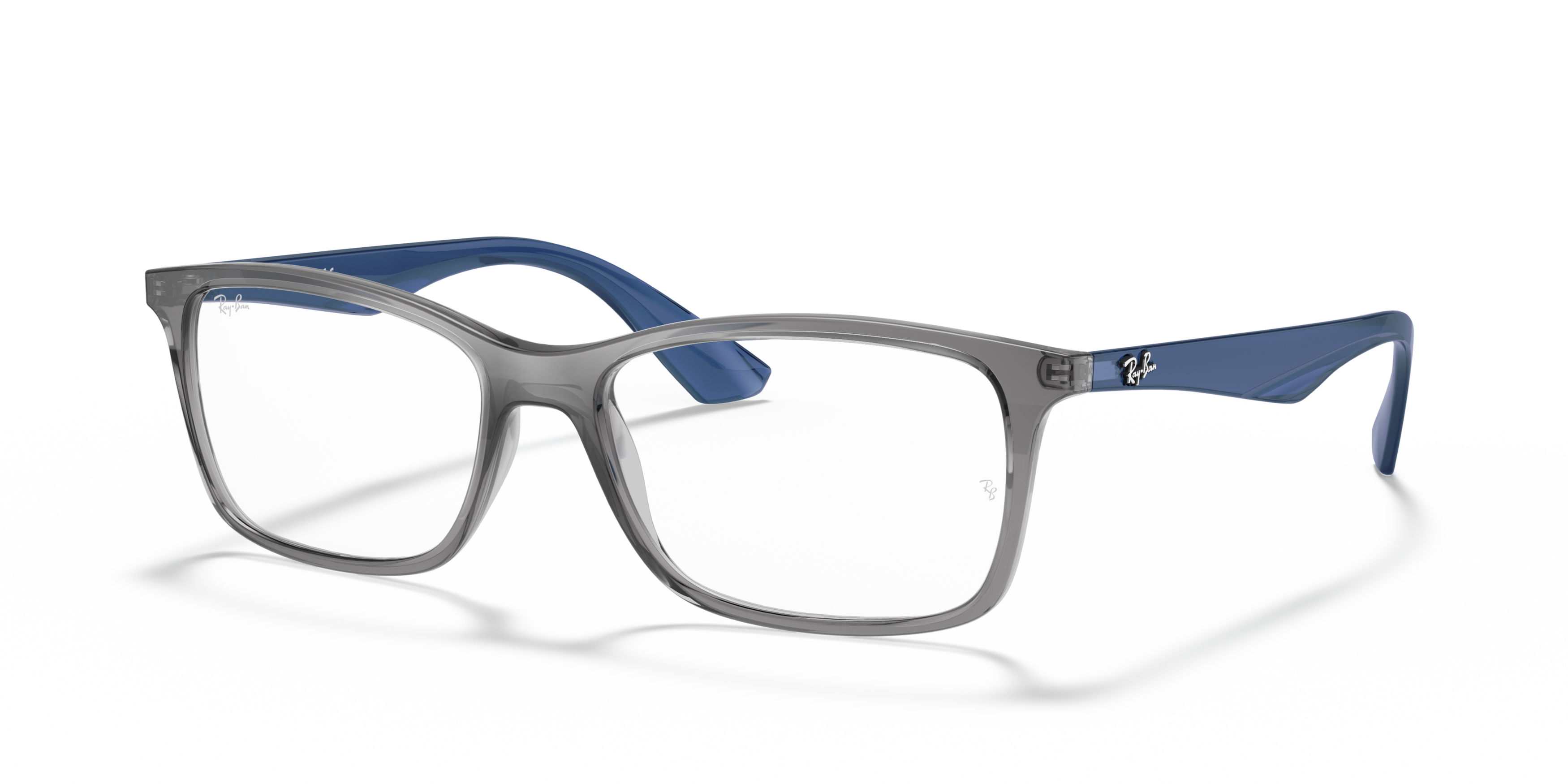 Angle_Left01 Ray-Ban RX 7047 Glasses Transparent / White