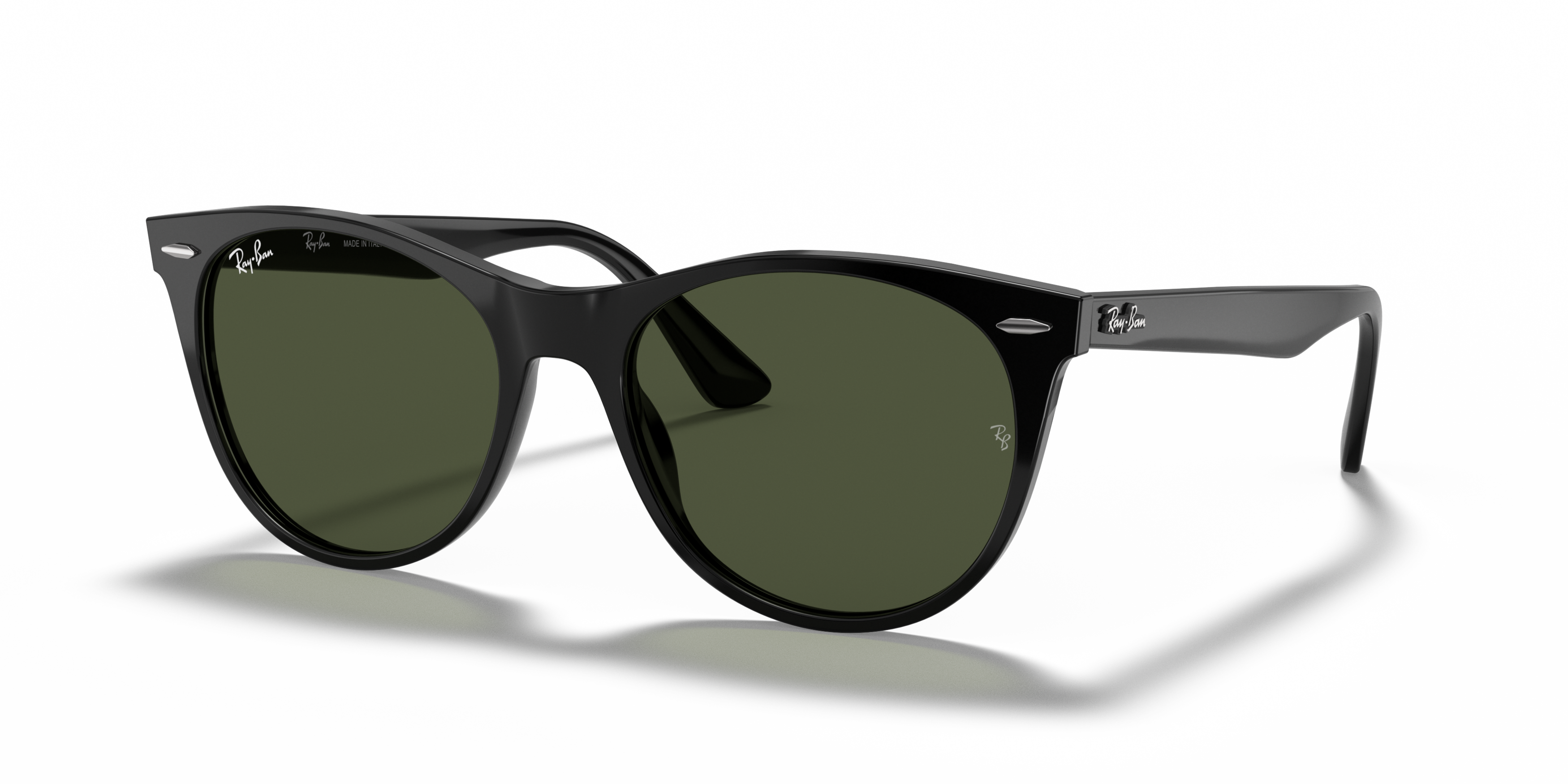 Angle_Left01 Ray-Ban Wayfarer II RB 2185 (901/58) Sunglasses Green / Black