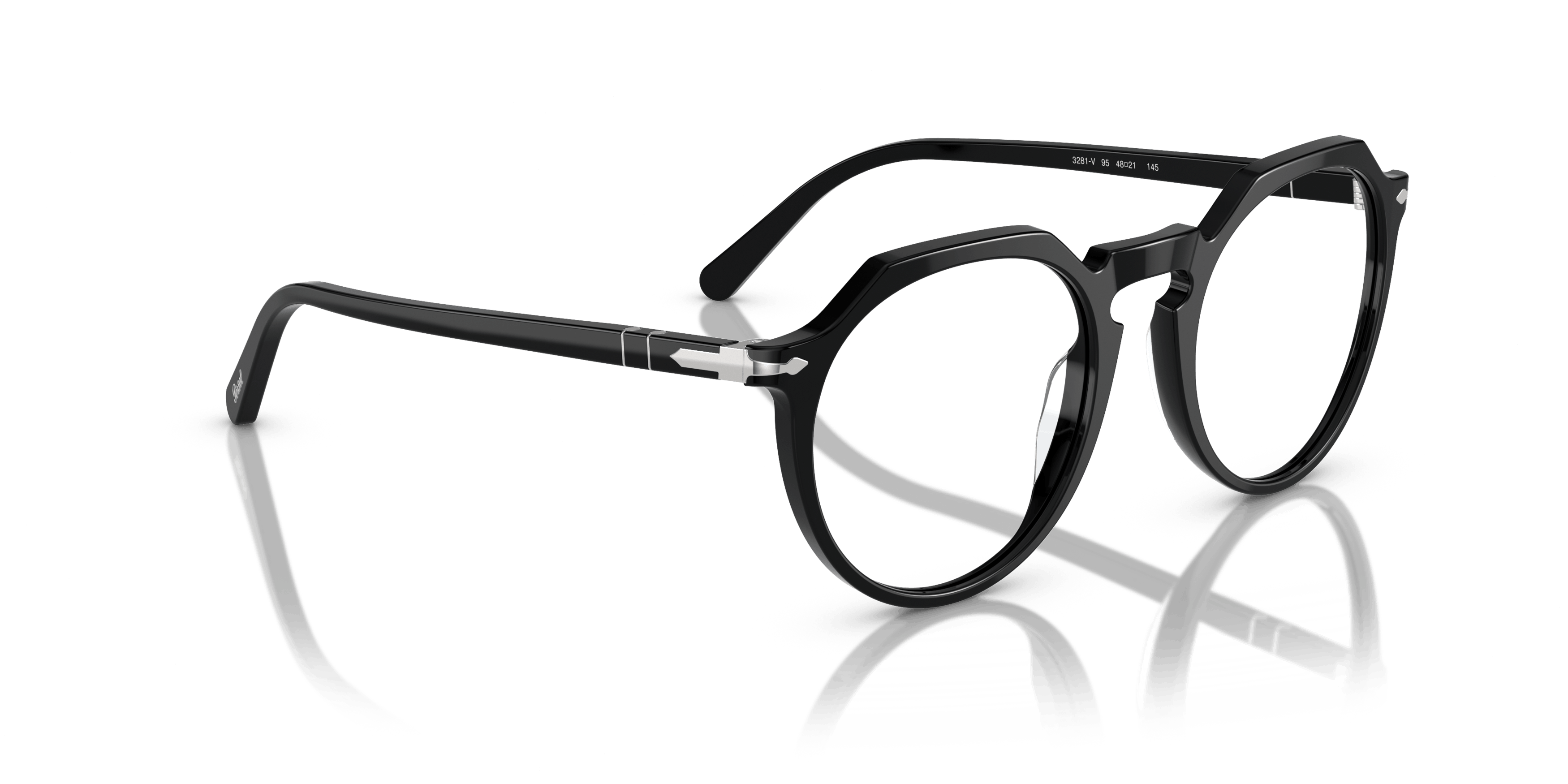 Angle_Right01 Persol PO 3281V (95) Glasses Transparent / Black