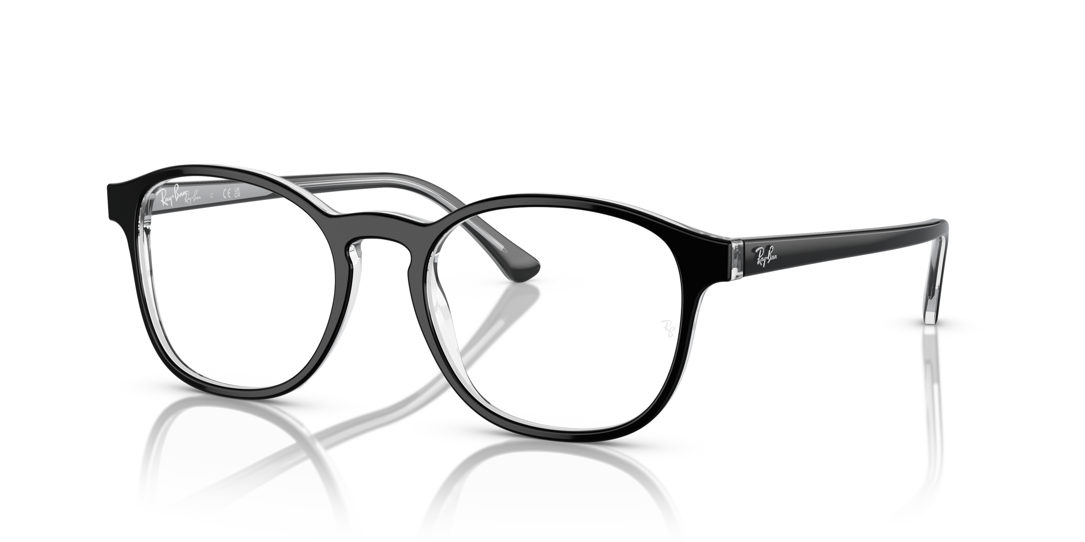 Angle_Left01 Ray-Ban RX 5417 (2034) Glasses Transparent / Black