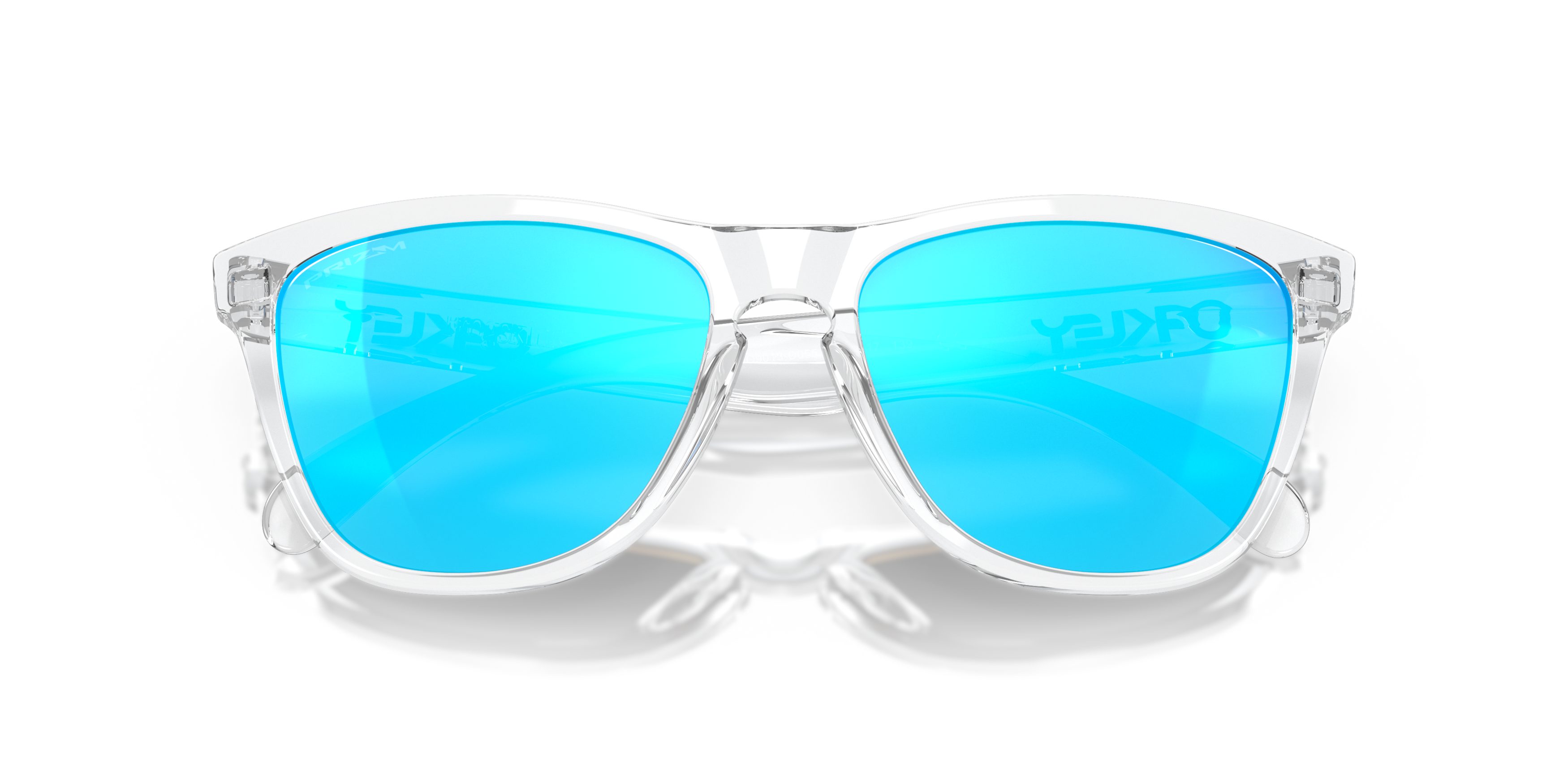 Folded Oakley Frogskins OO 9013 Sunglasses Blue / Transparent, Blue
