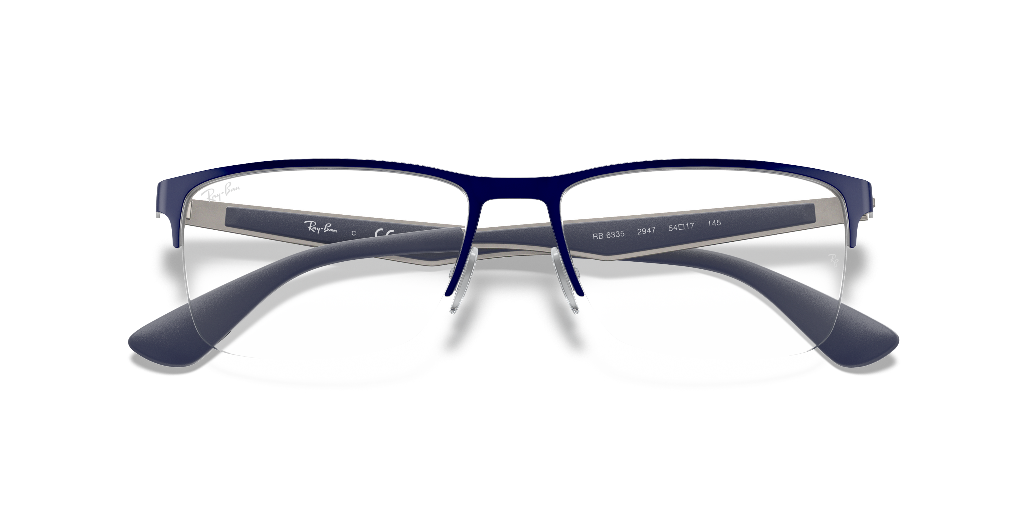 Folded Ray-Ban RX 6335 (2950) Glasses Transparent / Blue