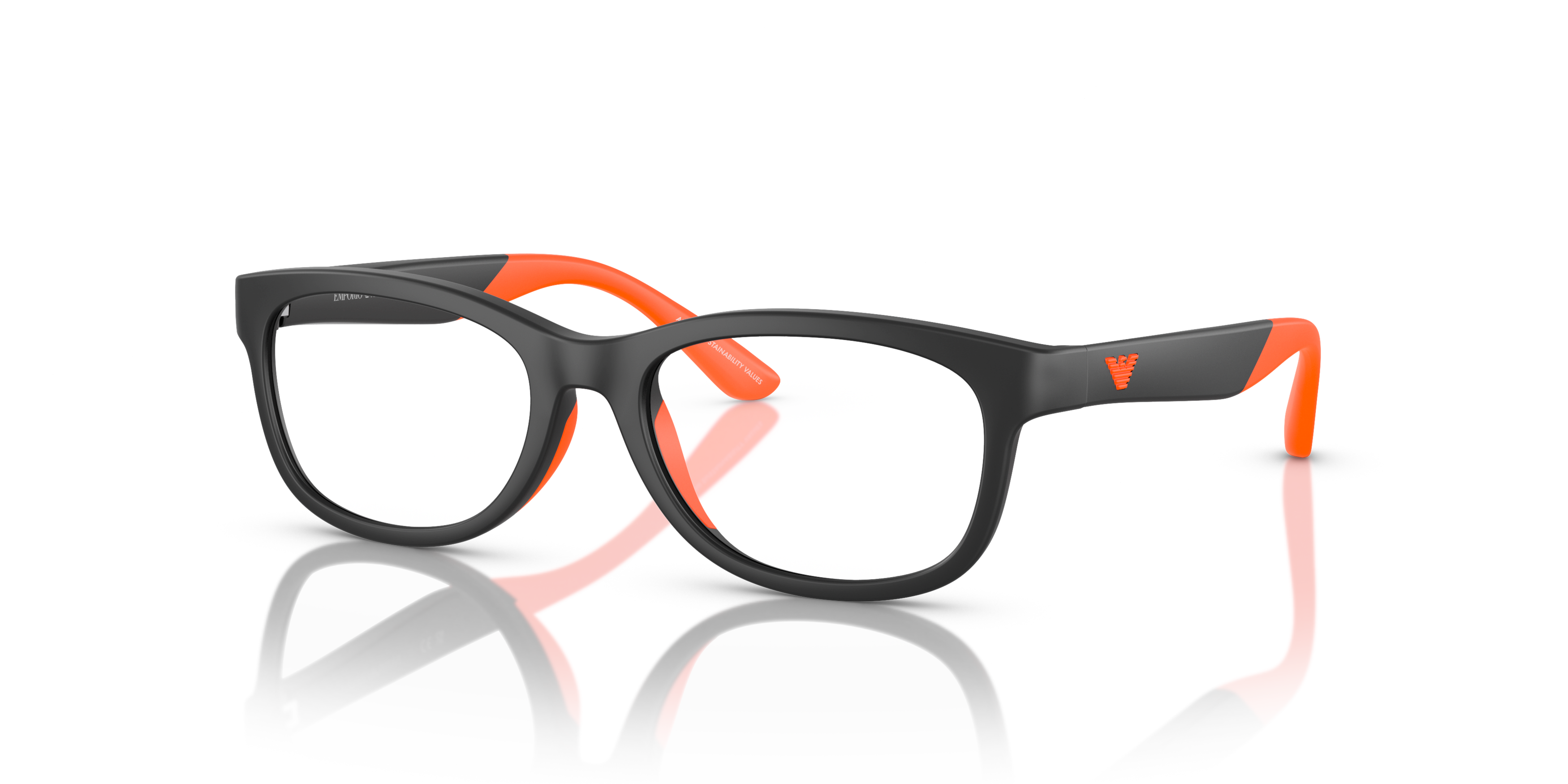 Angle_Left01 Emporio Armani EK 3001 (5001) Children's Glasses Transparent / Black