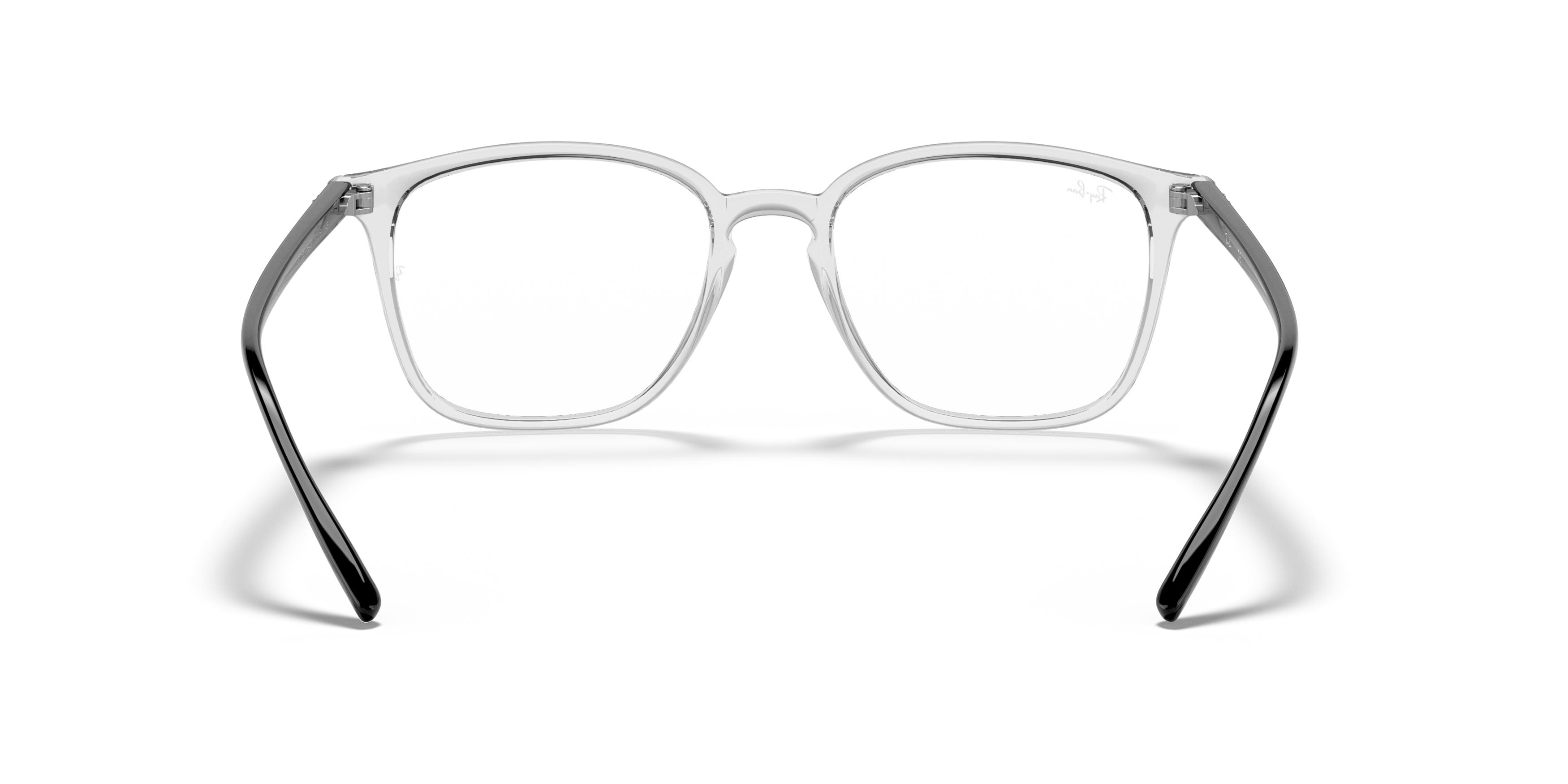 Detail02 Ray-Ban RX 7185 Glasses Transparent / Transparent, Brown