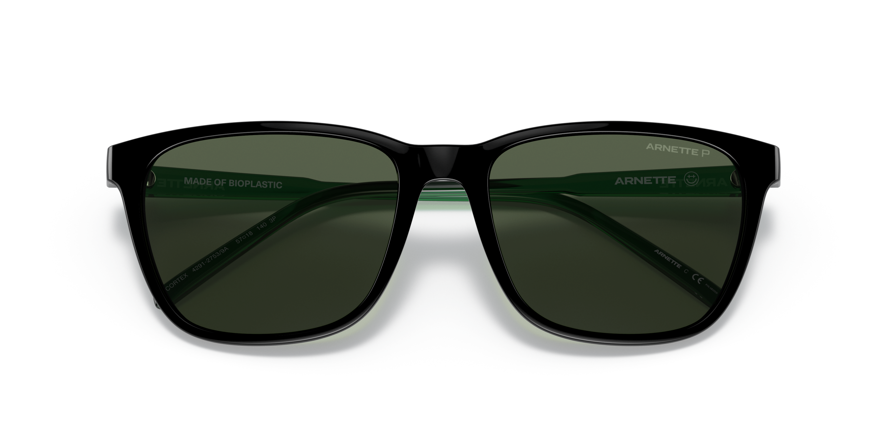 Folded Arnette AN4291 Sunglasses Green / Black
