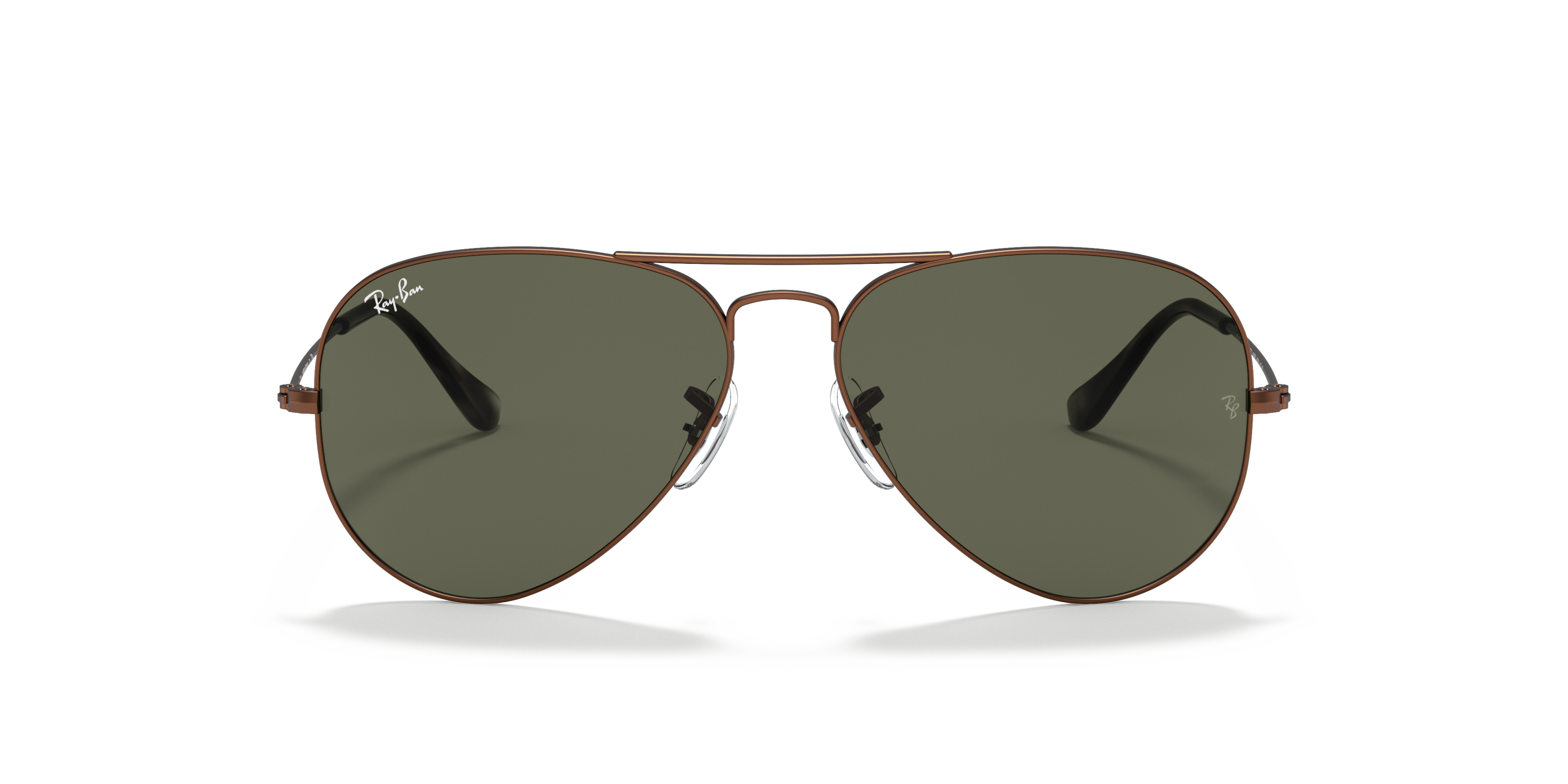 Front Ray-Ban Aviator RB3025 918931 Groen / Brons