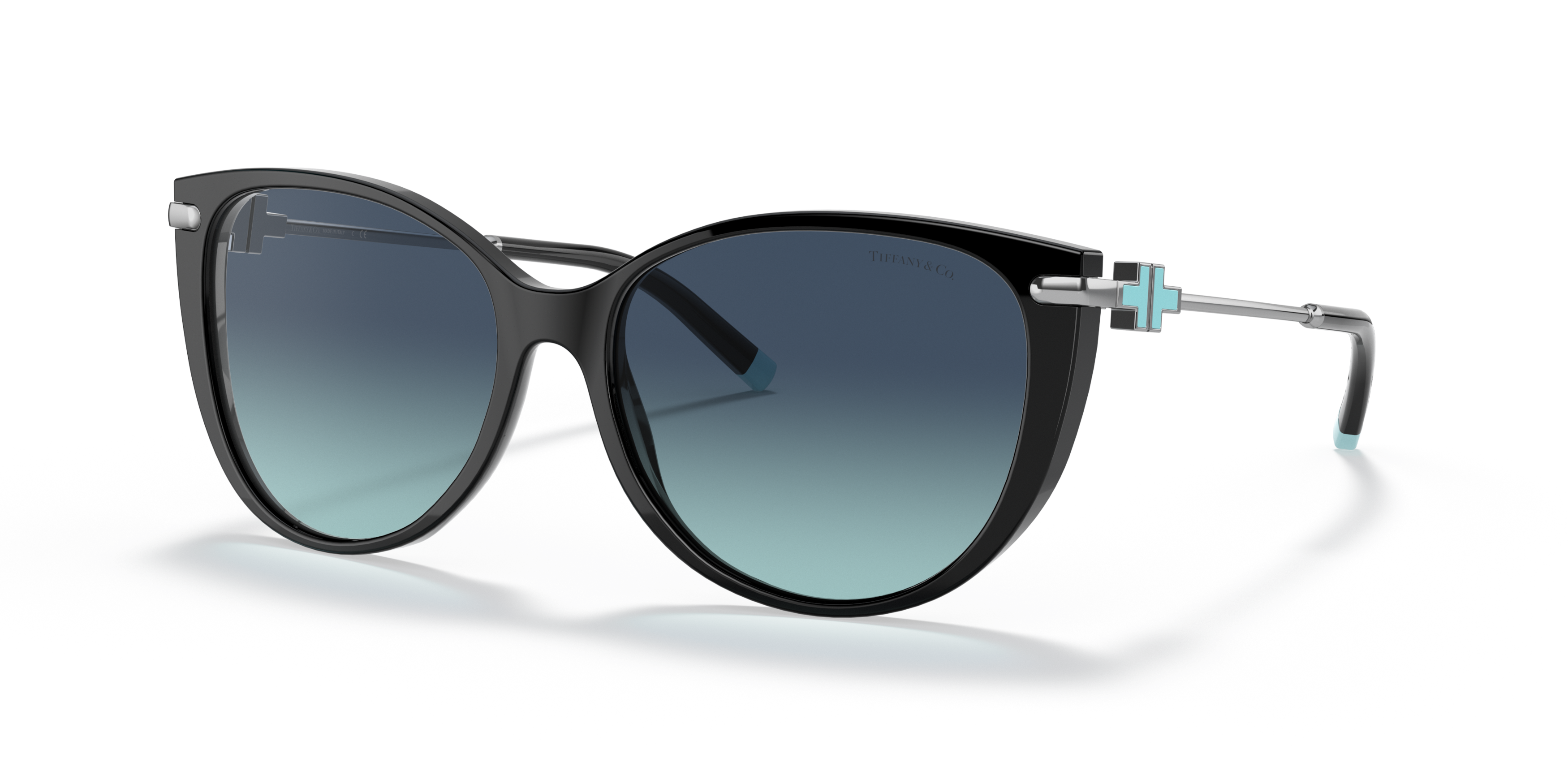 Angle_Left01 Tiffany & Co TF 4178 (80019S) Sunglasses Blue / Black