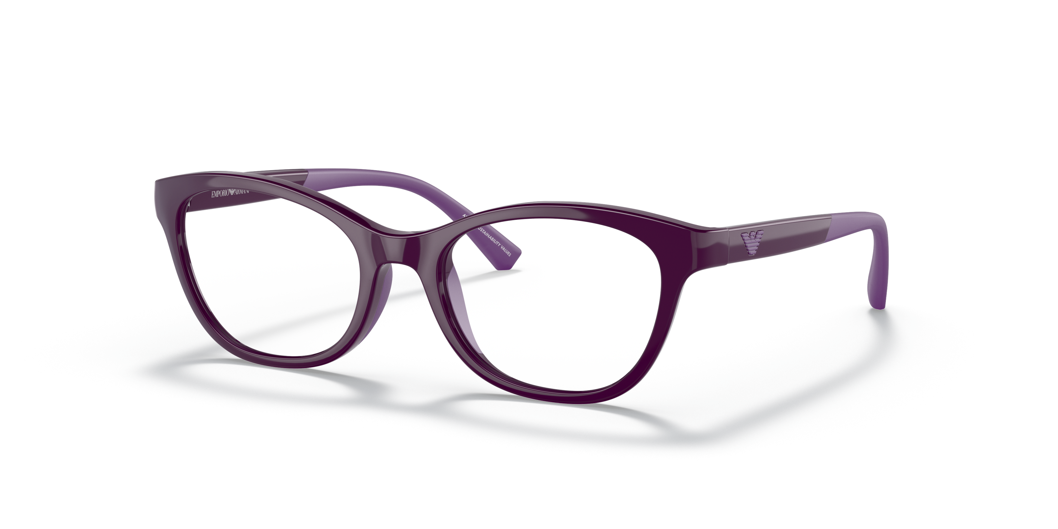 Angle_Left01 Emporio Armani EK 3204 (5115) Children's Glasses Transparent / Black