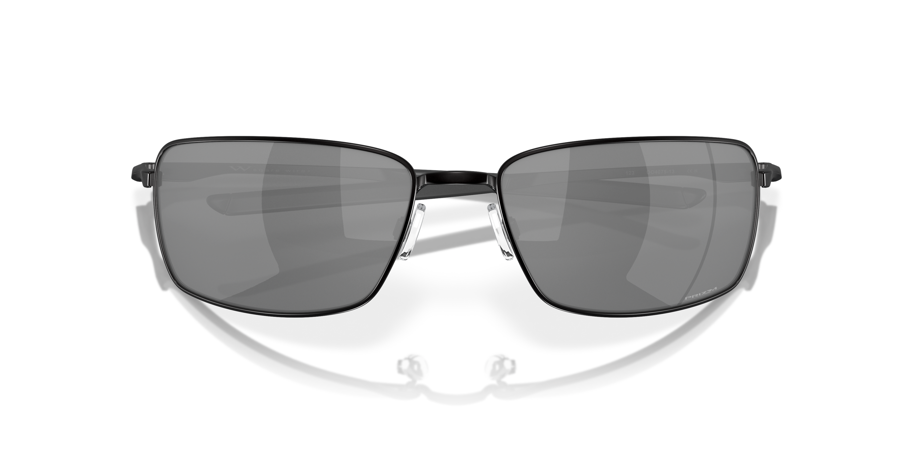 Folded Oakley Square Wire OO 4075 (407513) Sunglasses Silver / Black