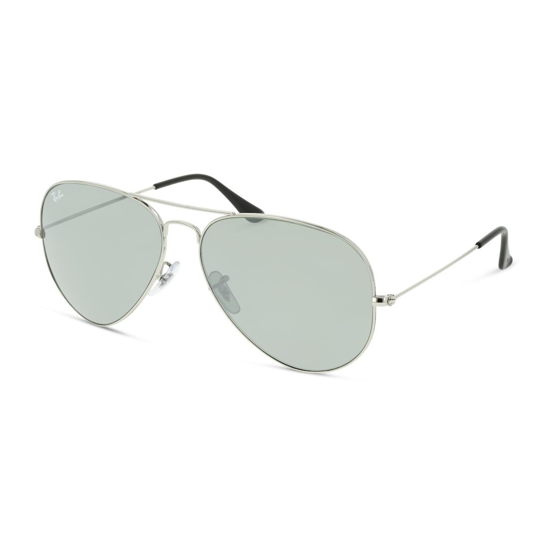 Ray-Ban Aviator RB3025 Lunettes de Soleil Homme - Gris Argent - Possibilité de verres correcteurs -